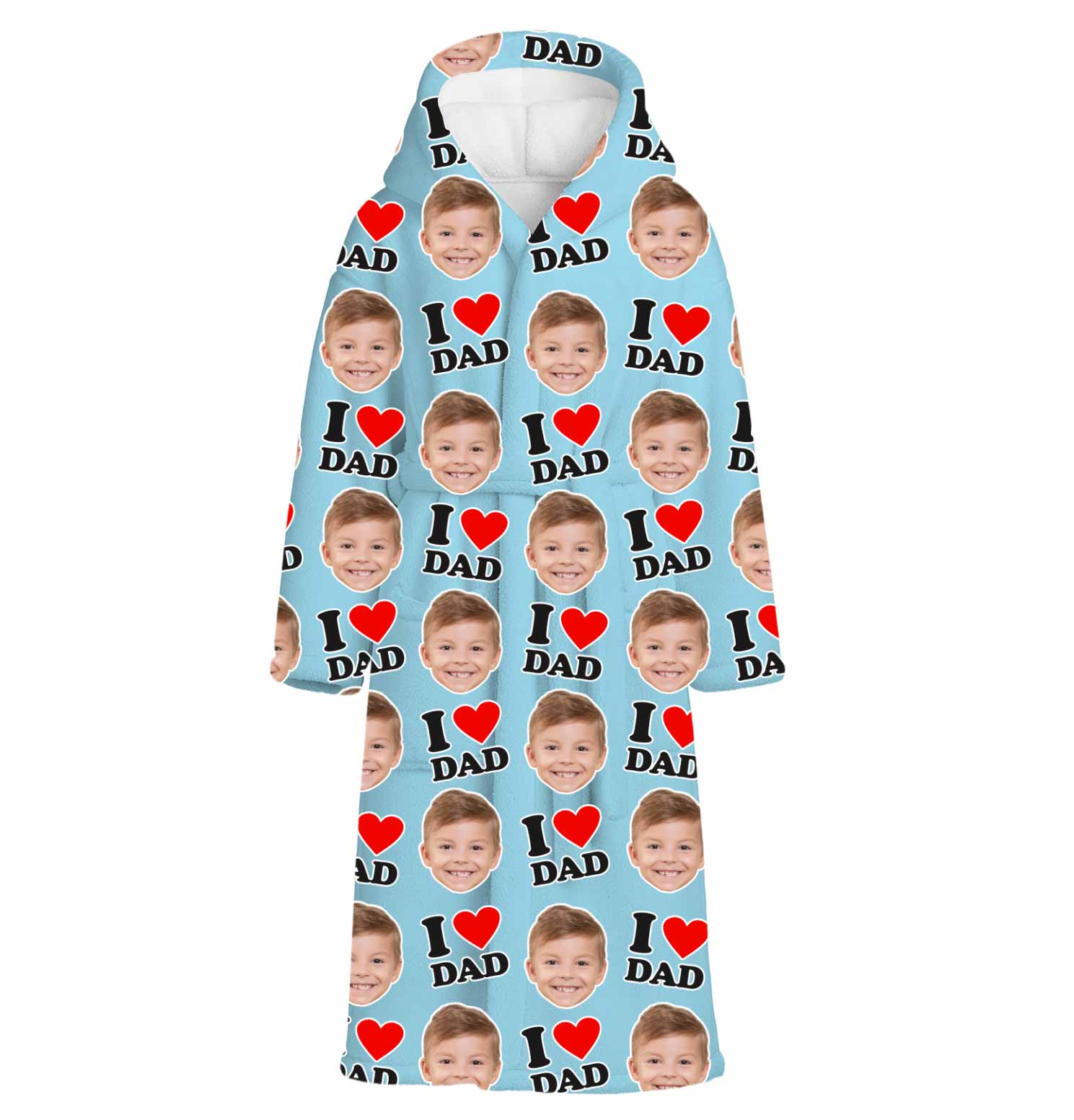 I Heart Dad Custom Robe