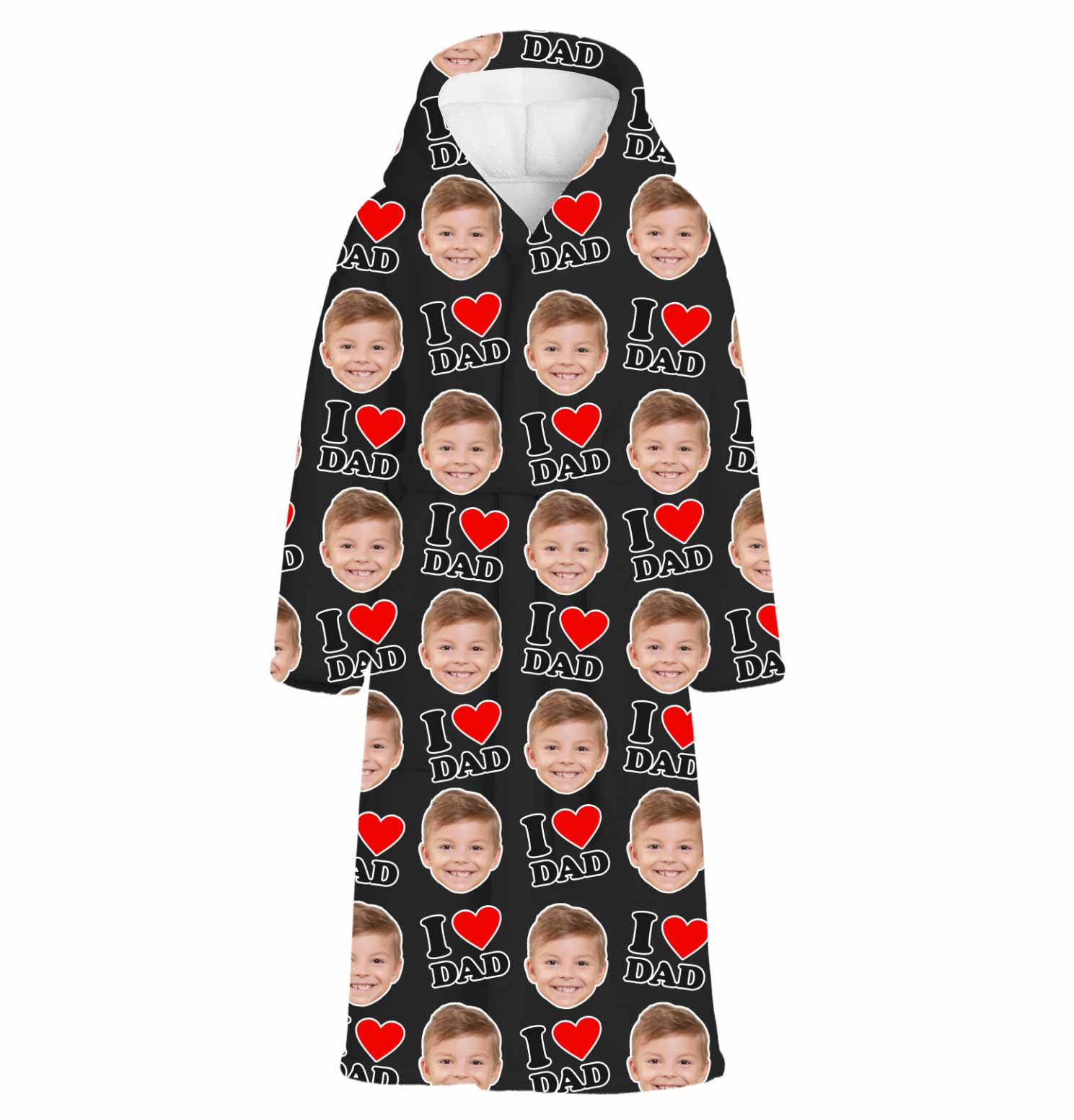 I Heart Dad Custom Robe