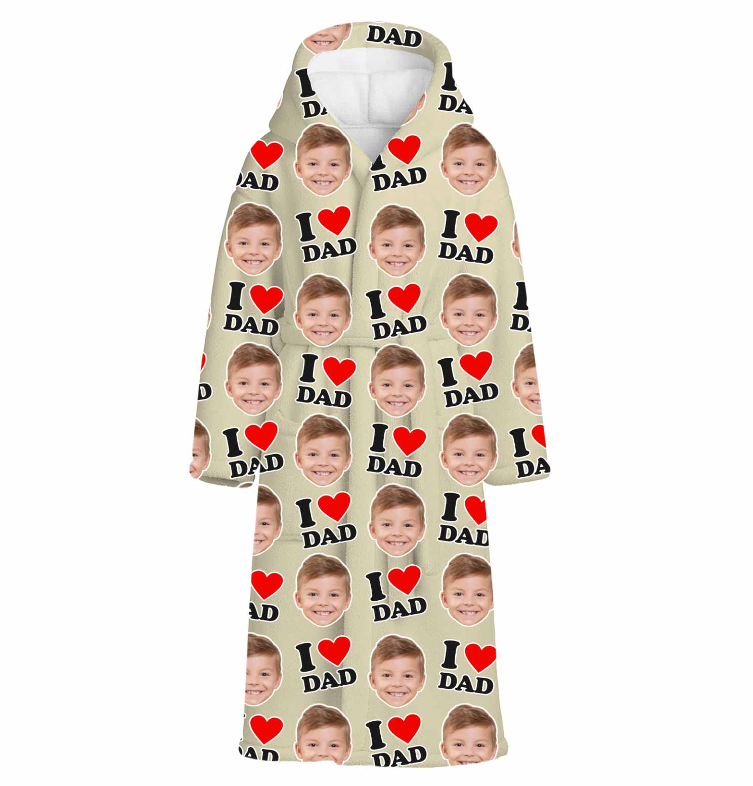 I Heart Dad Custom Robe