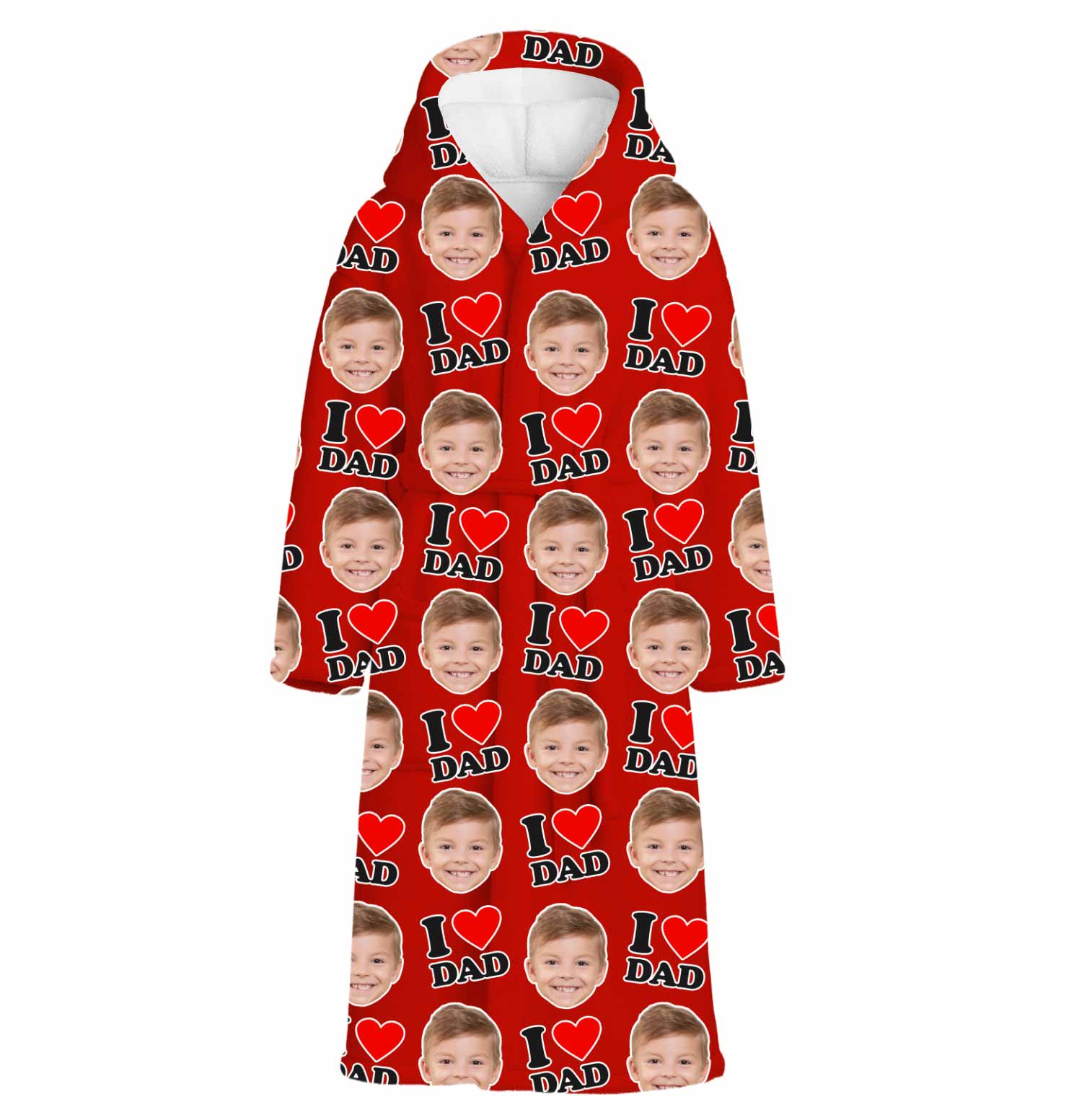 I Heart Dad Custom Robe