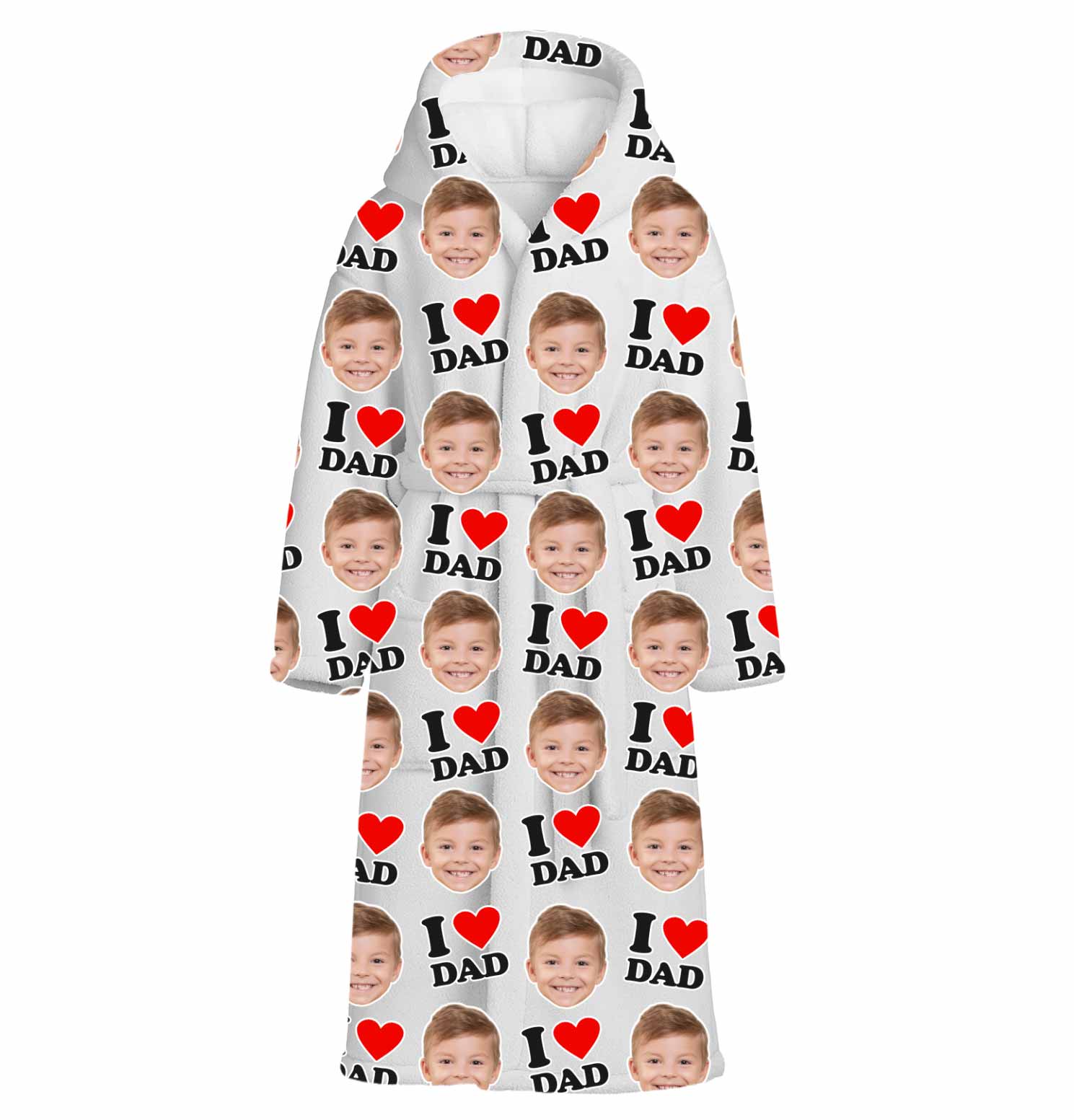 I Heart Dad Custom Robe