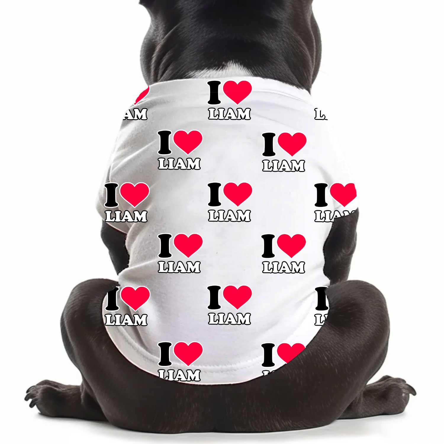 I Heart [Name] Personalized Dog T Shirt