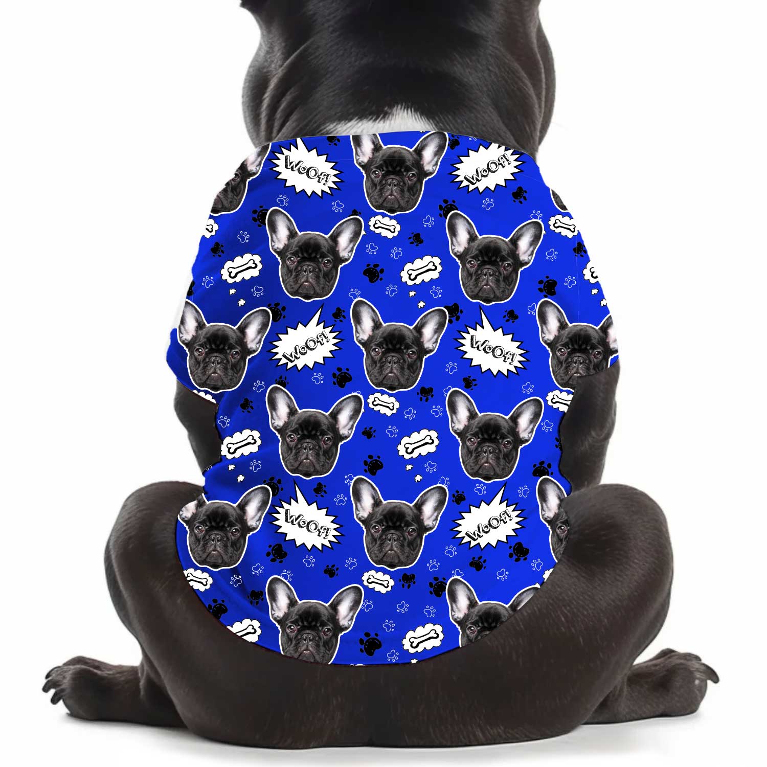 Woof Puppy Print Personalized Dog T Shirt