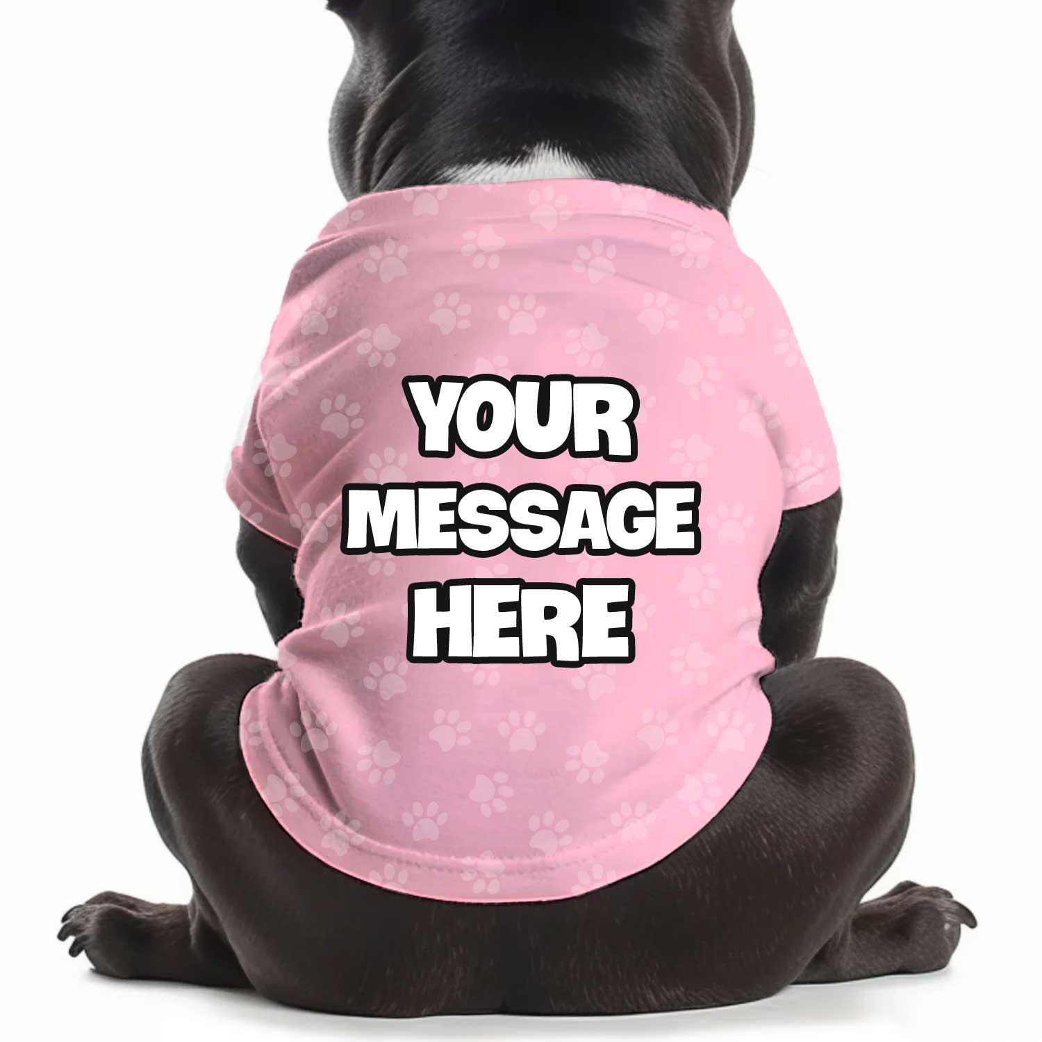 Custom Message Personalized Dog T Shirt