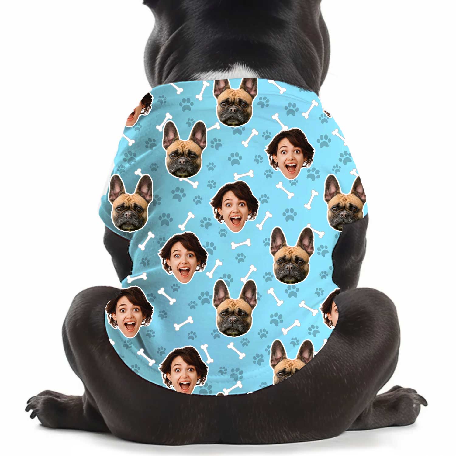 Dogzy Pattern Personalized Dog T Shirt