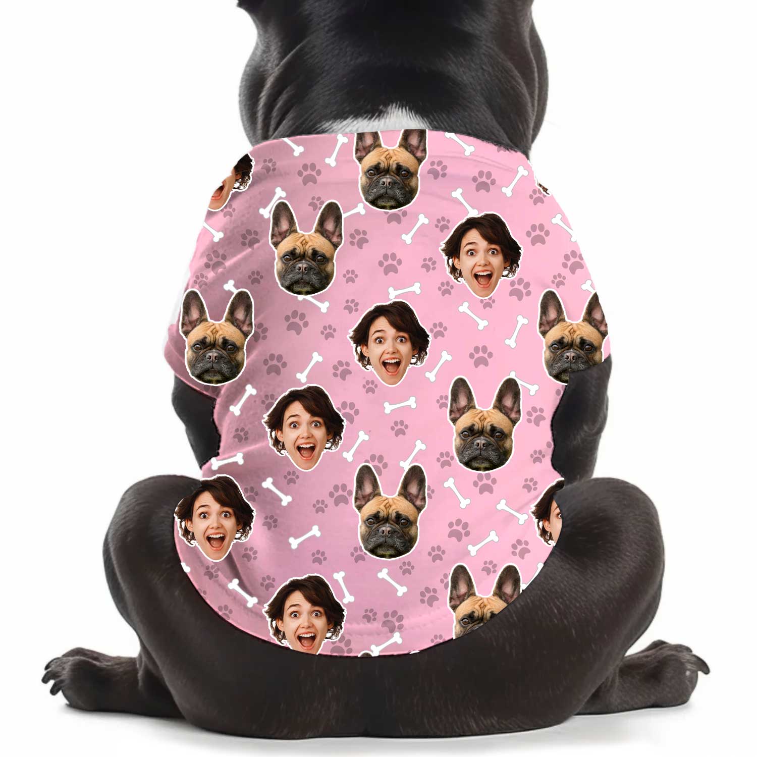 Dogzy Pattern Personalized Dog T Shirt