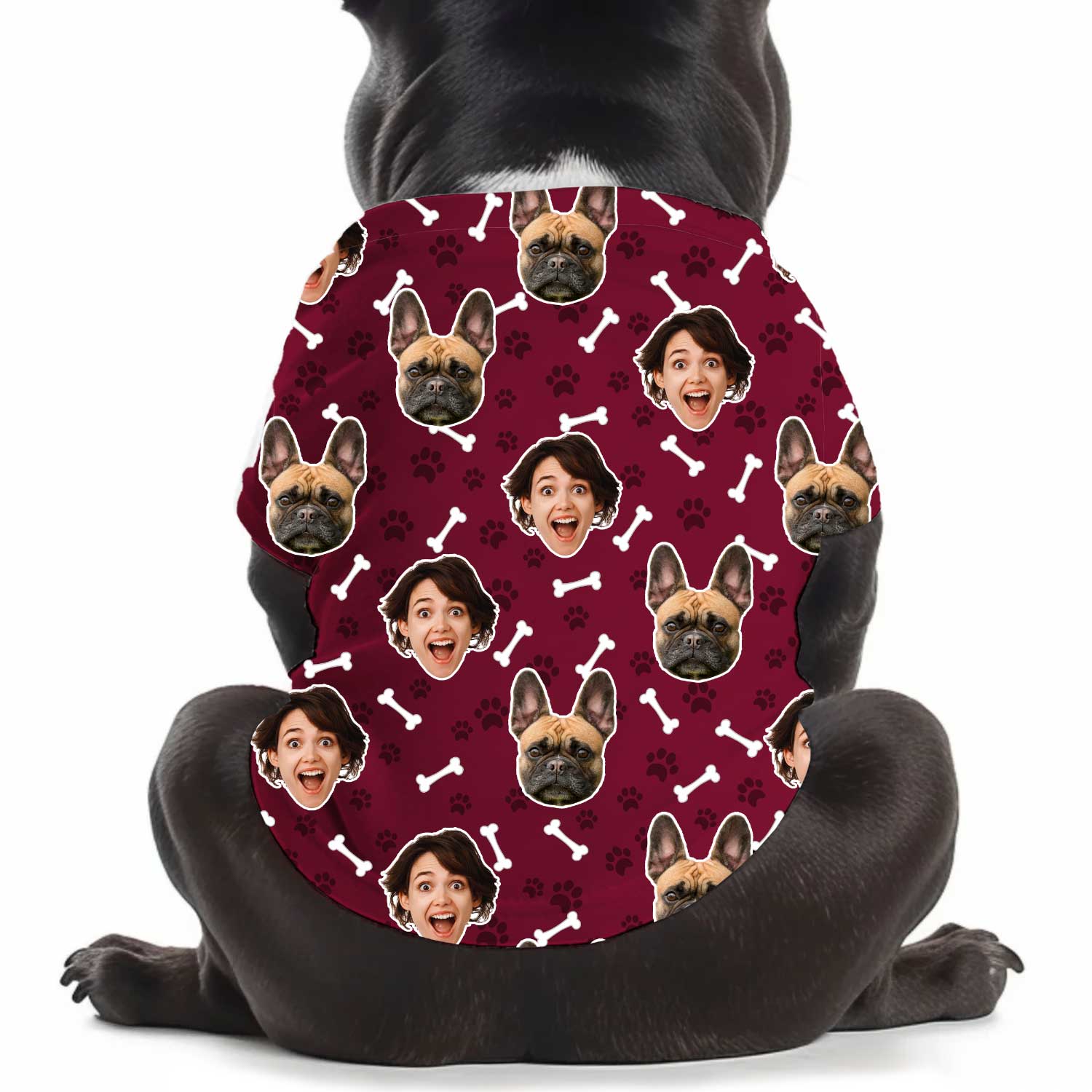 Dogzy Pattern Personalized Dog T Shirt