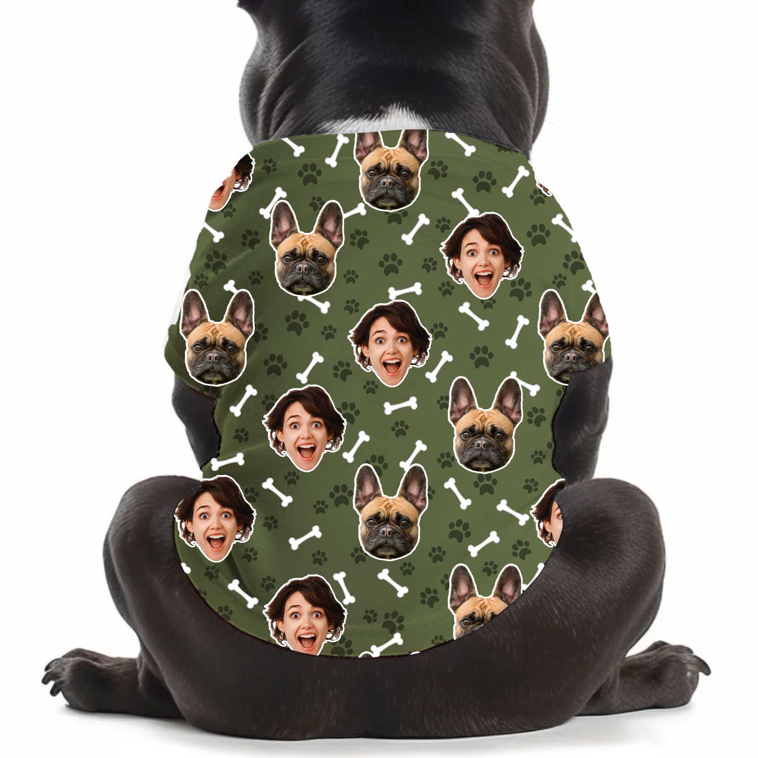 Dogzy Pattern Personalized Dog T Shirt