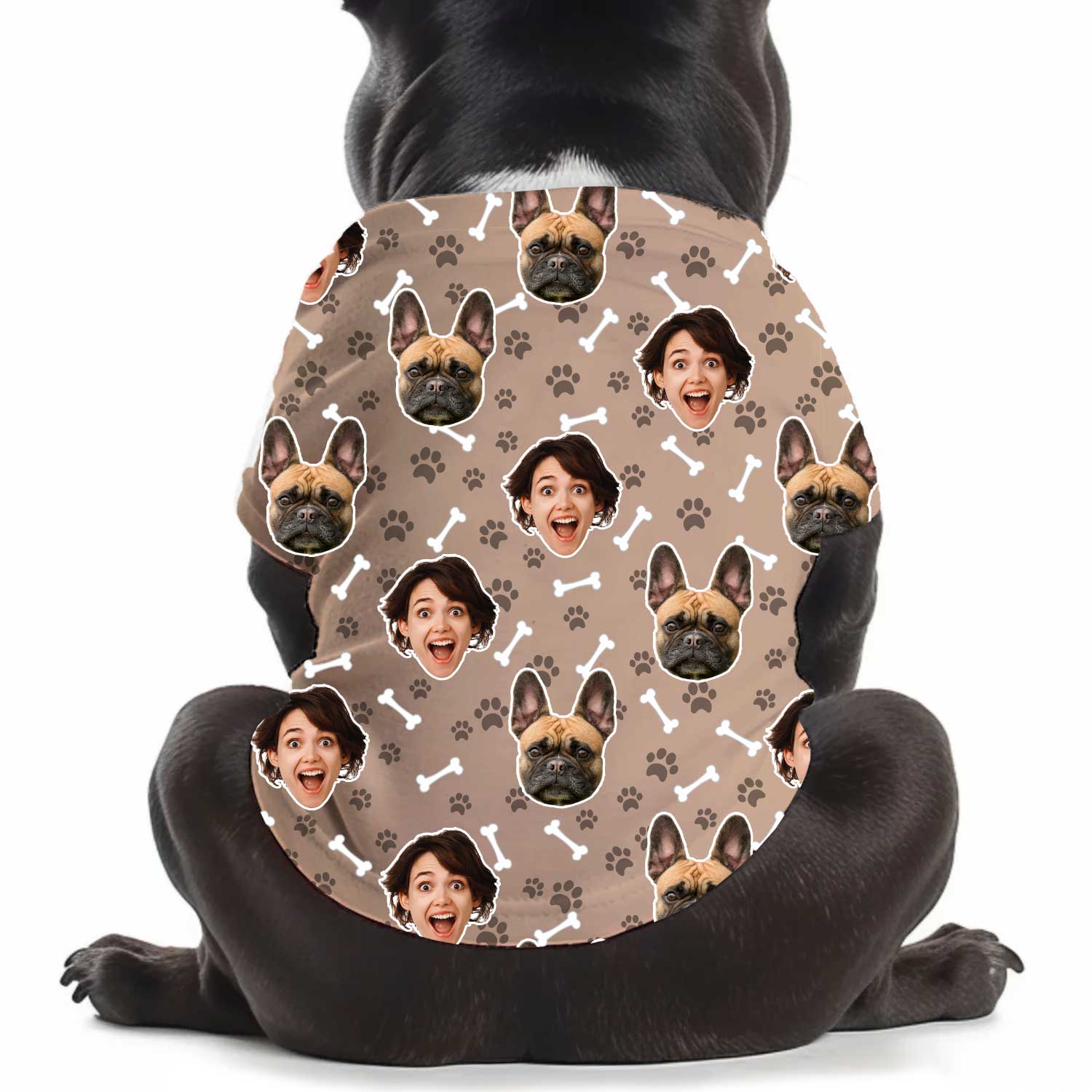 Dogzy Pattern Personalized Dog T Shirt