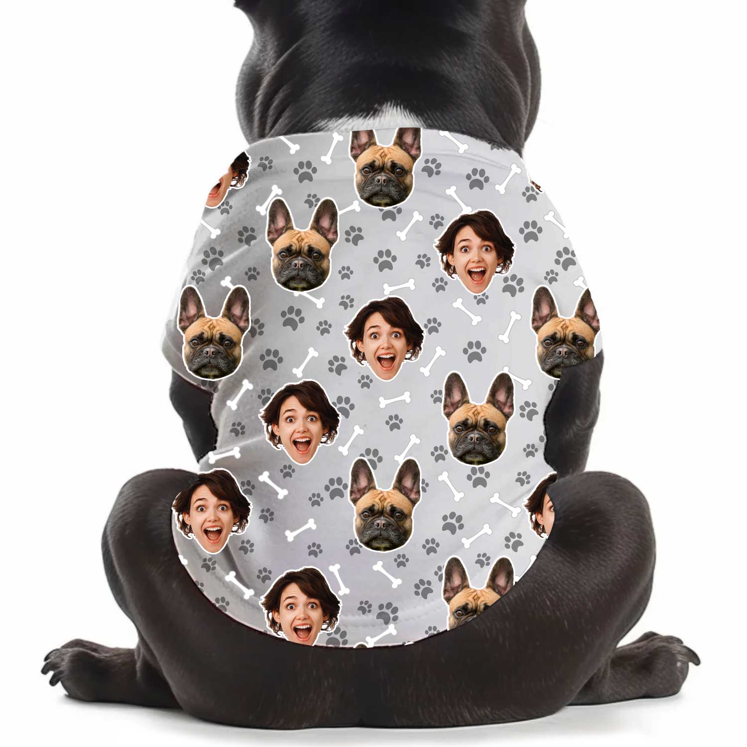 Dogzy Pattern Personalized Dog T Shirt