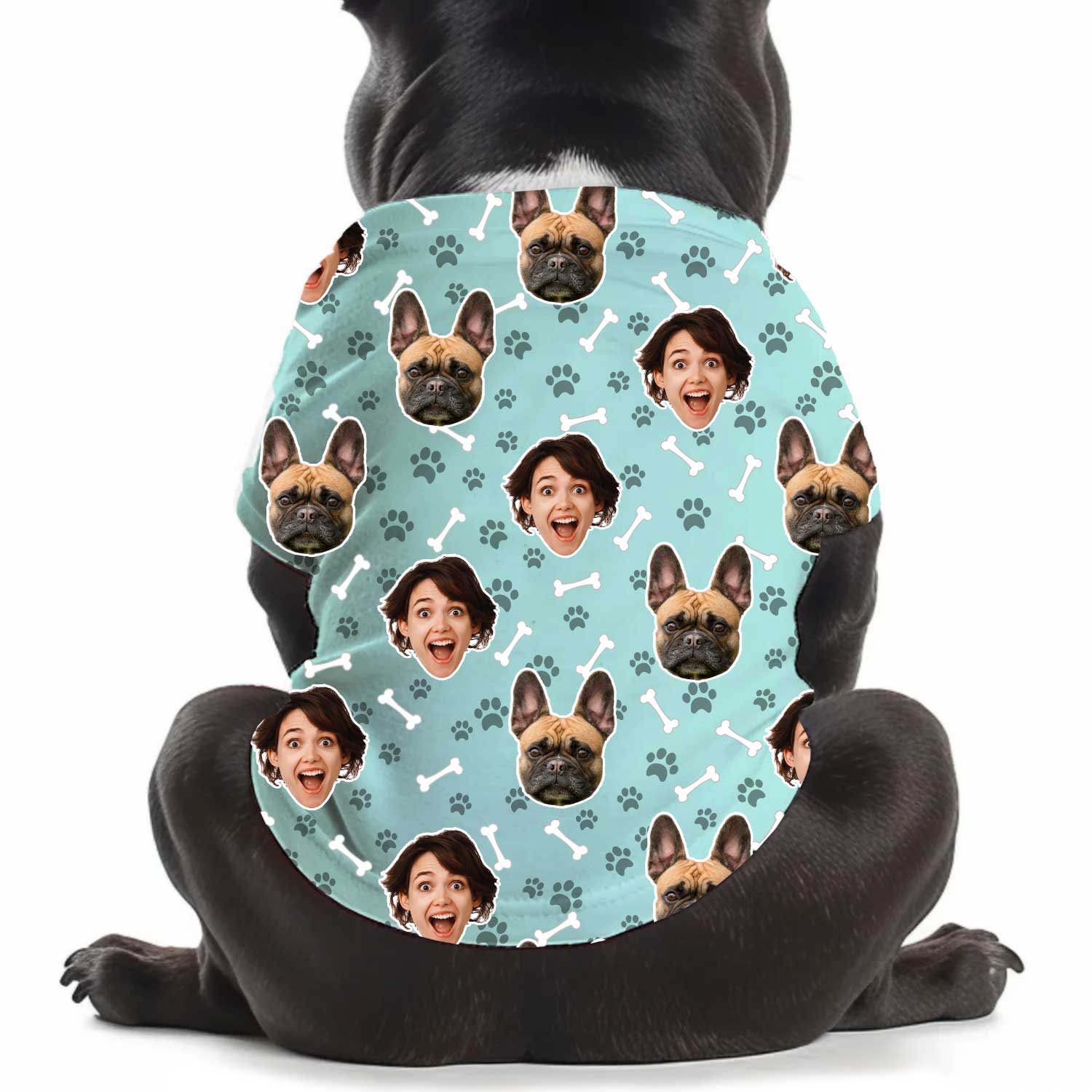 Dogzy Pattern Personalized Dog T Shirt