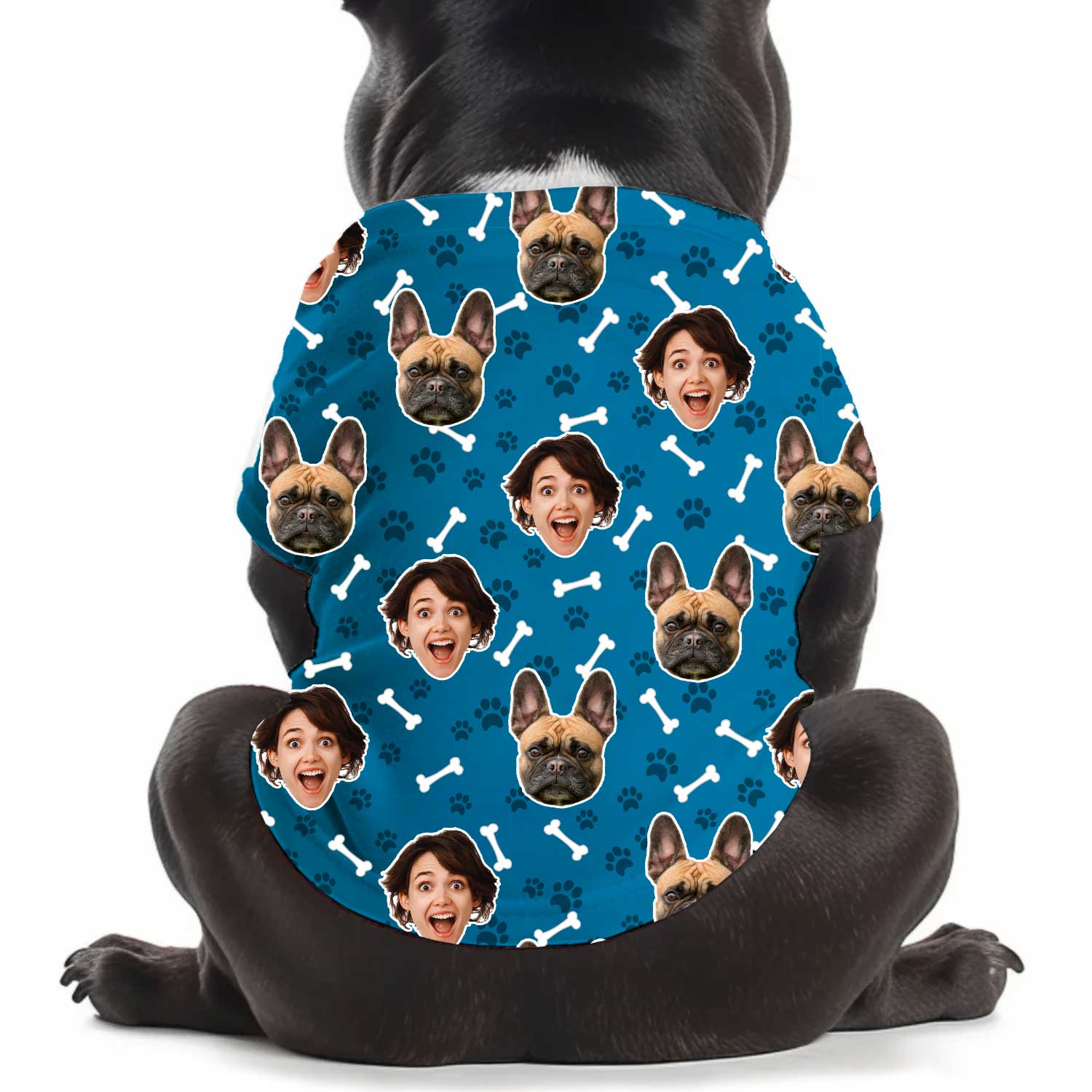 Dogzy Pattern Personalized Dog T Shirt