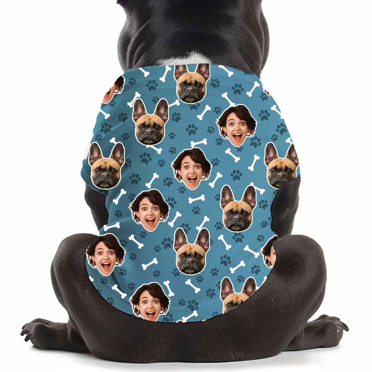 Dogzy Pattern Personalized Dog T Shirt