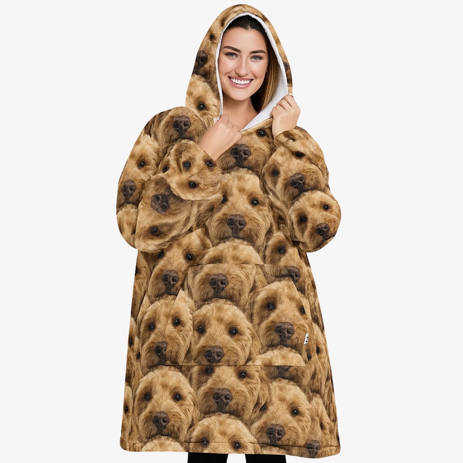Dog Mash Hoodie Blanket