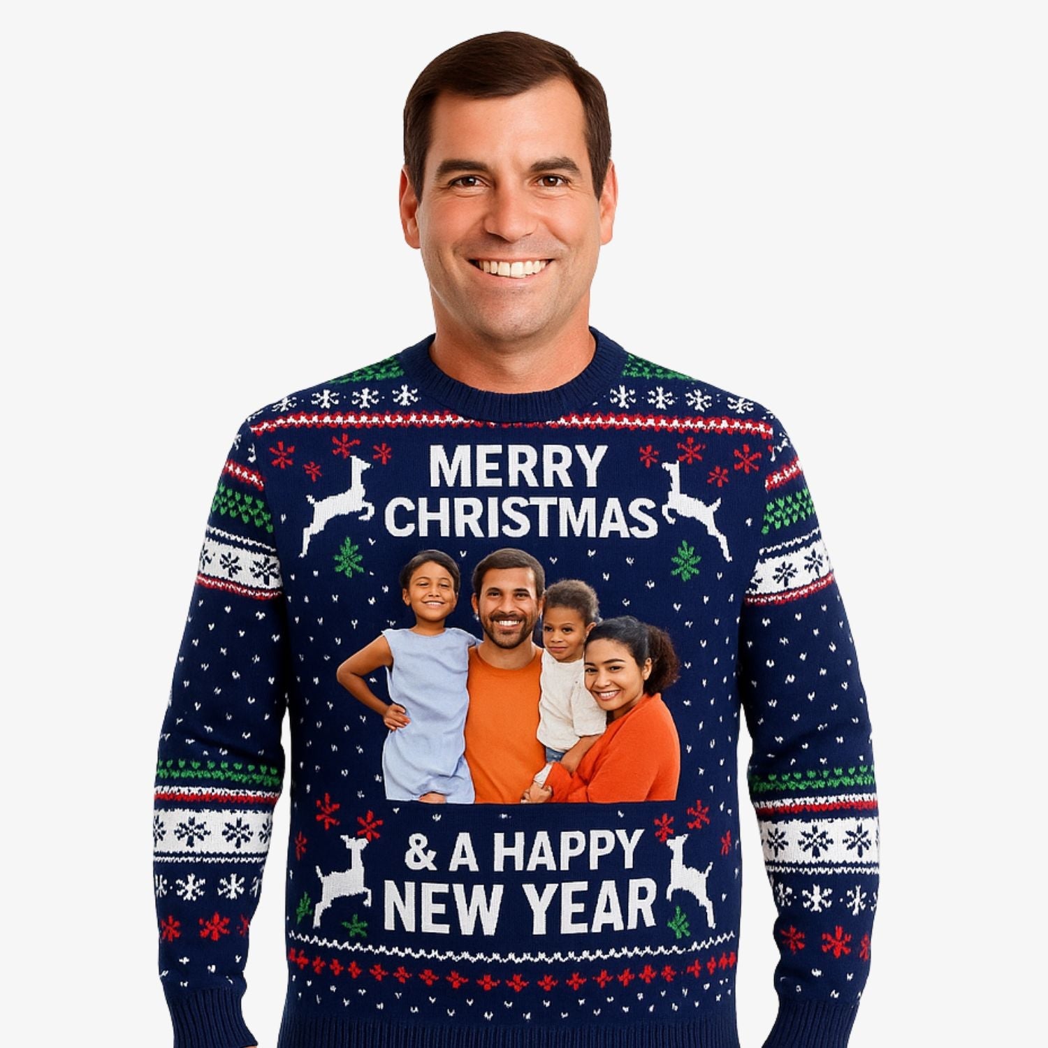 Merry Christmas & A Happy New Year Photo Festive Jumper