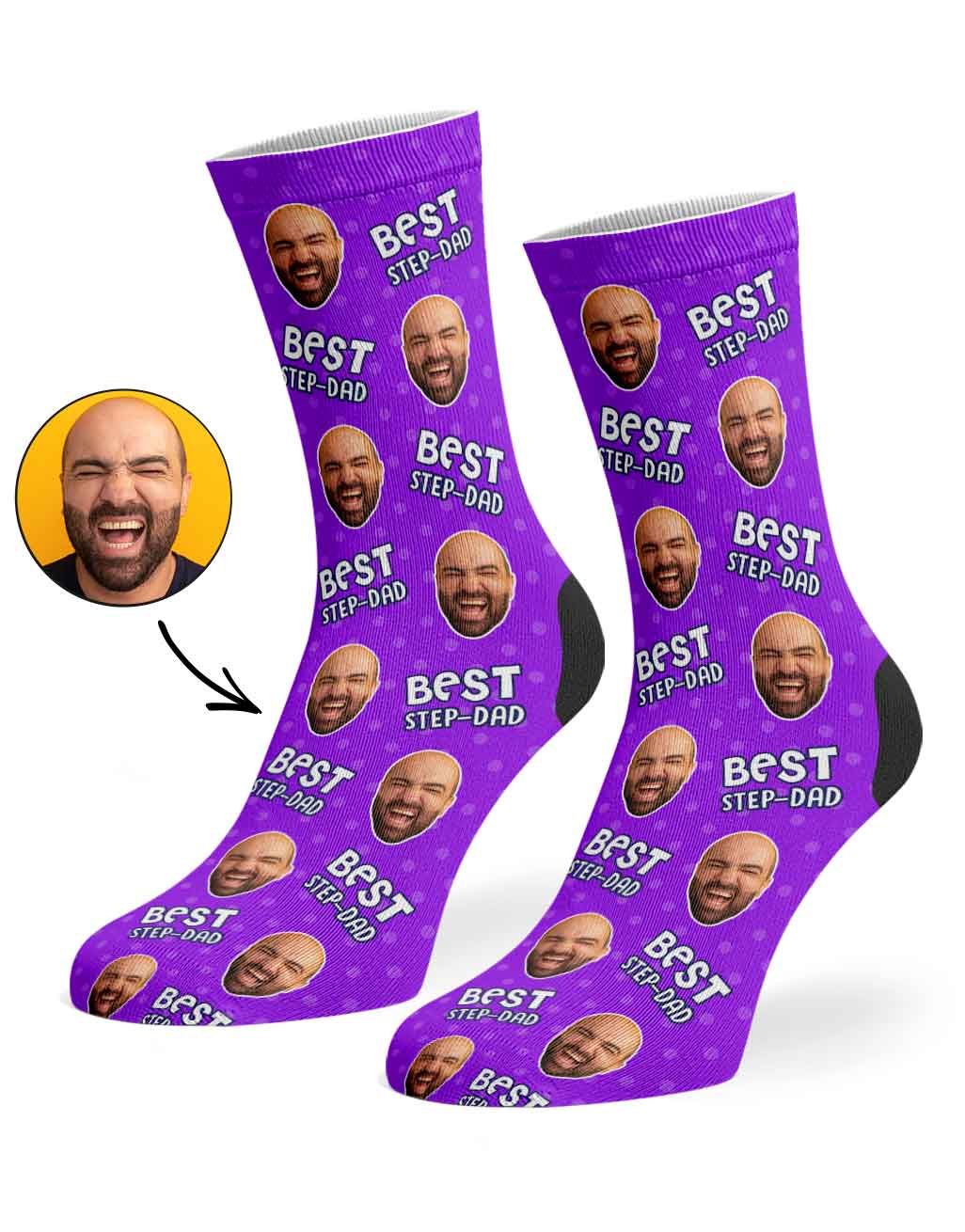 Best Step-Dad Custom Socks