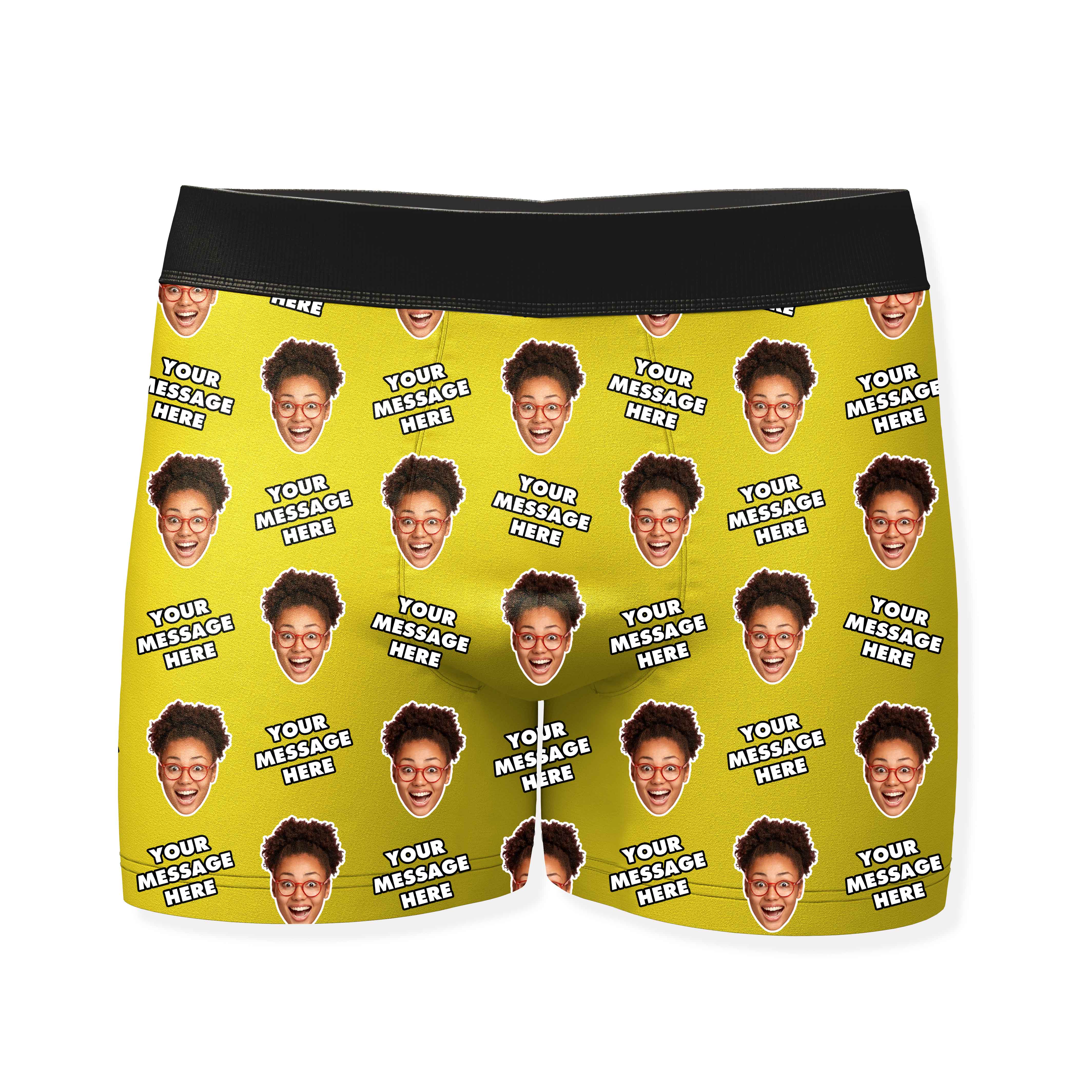 Your Personalized Message and Face Boxers