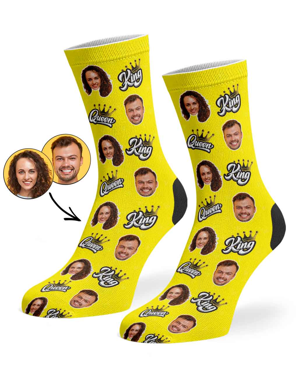 King & Queen Custom Socks