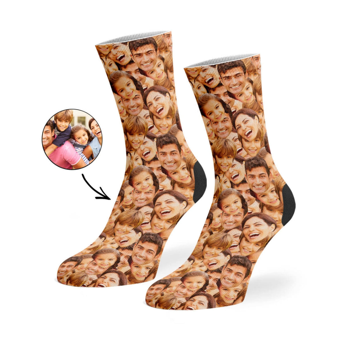 Family Face Mash Up Custom Socks