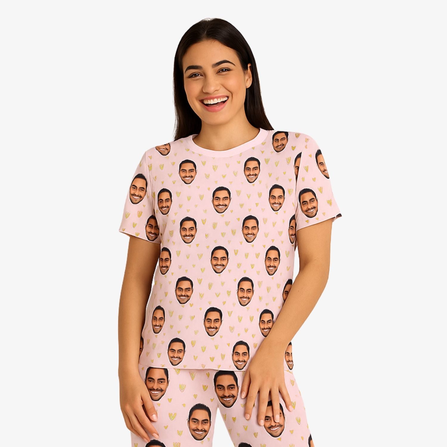 Women's Gold Hearts Custom Pajamas - Pants Set