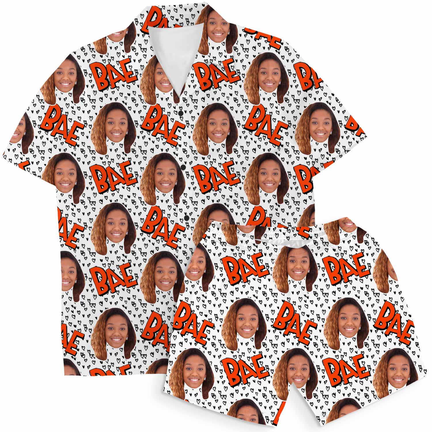 Bae Personalized Hawaiian Shirt Shorts Set