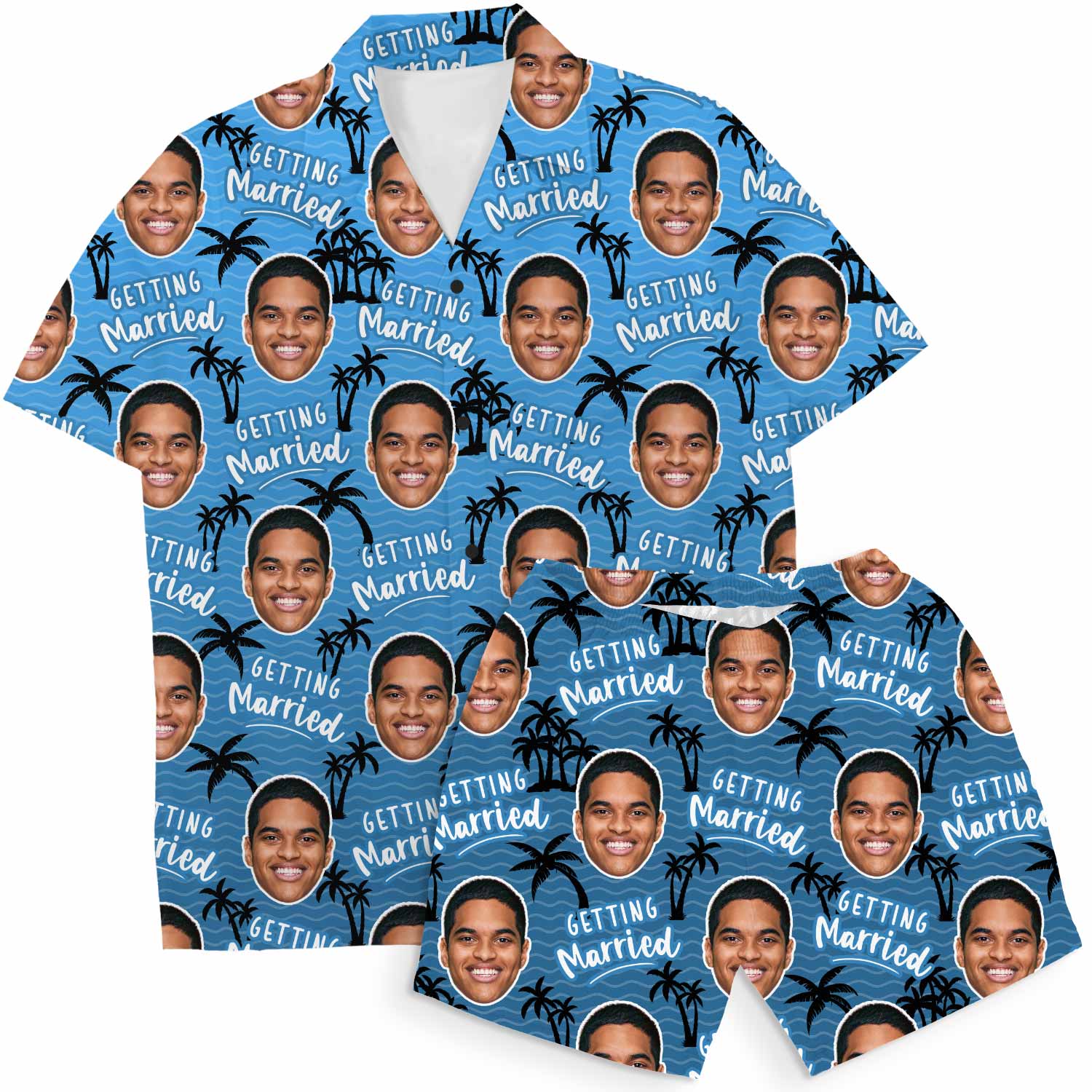 Getting Married Personalized Hawaiian Shirt Shorts Set