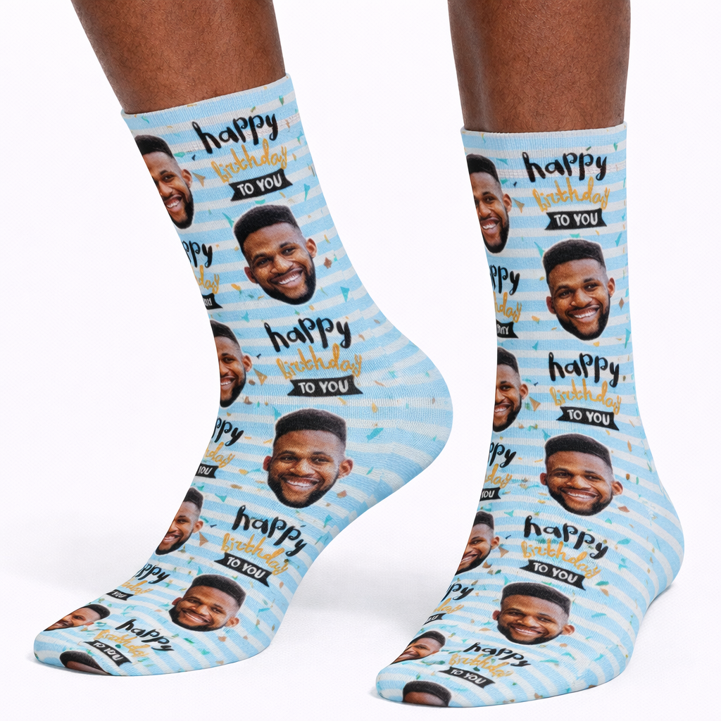 Happy Birthday Brother Custom Socks