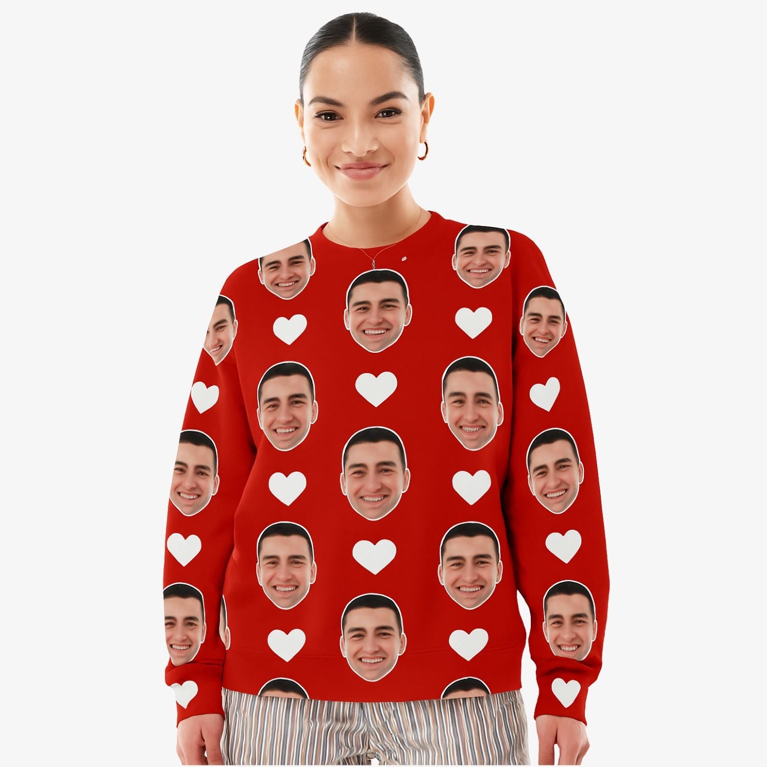 White Hearts Custom Sweatshirt