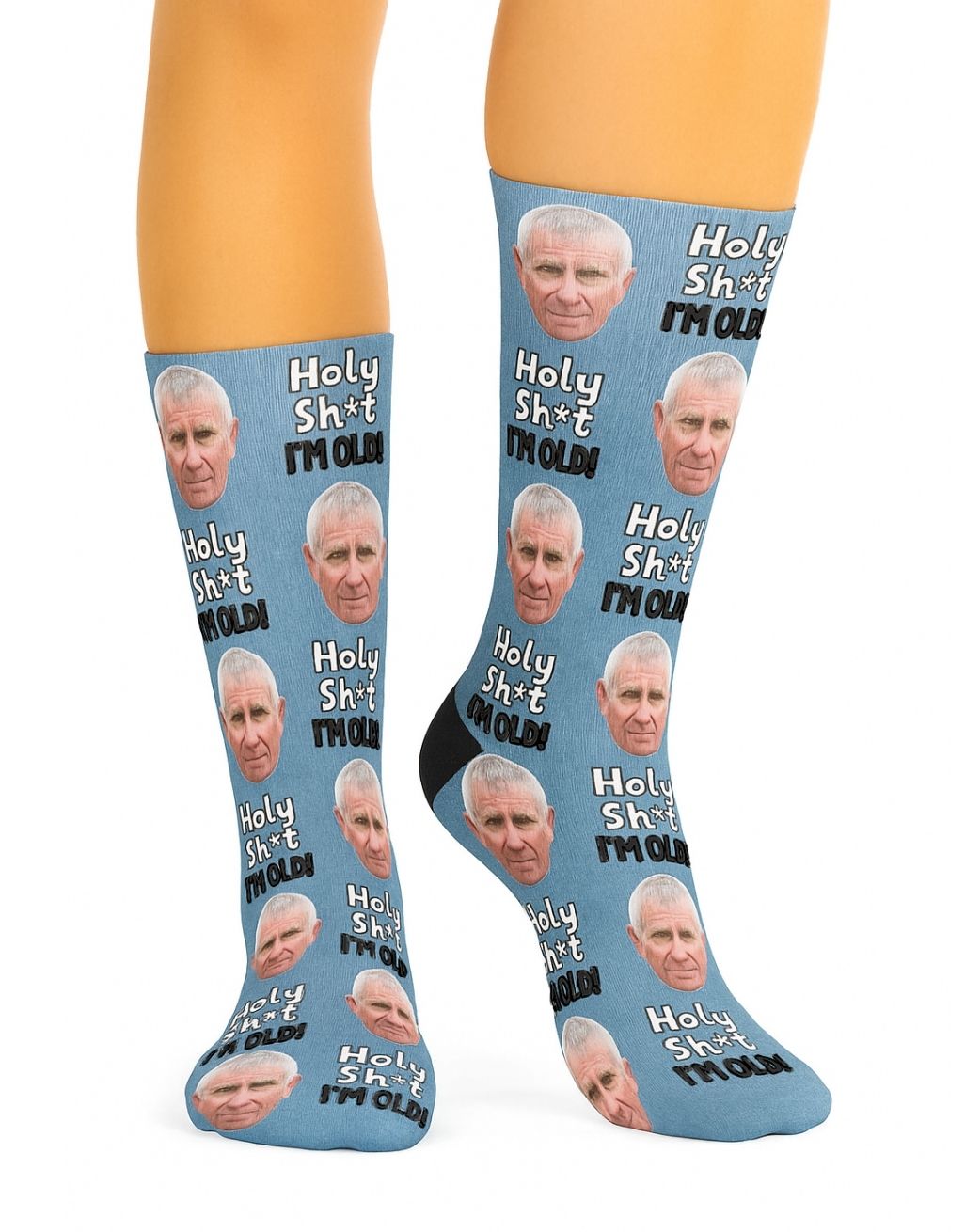 holy shit im old custom birthday socks