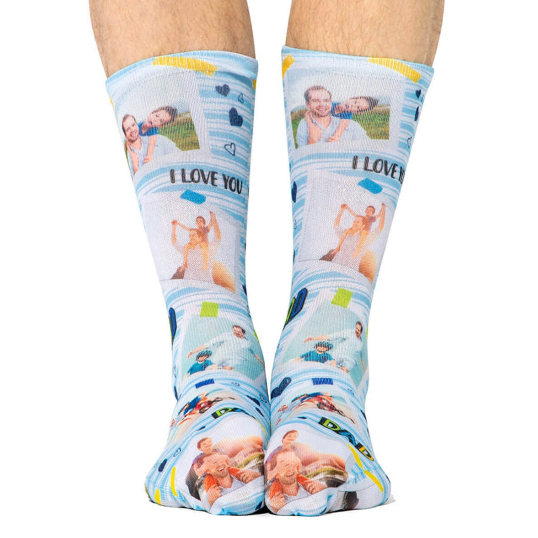 Photo Collage Dad Custom Socks