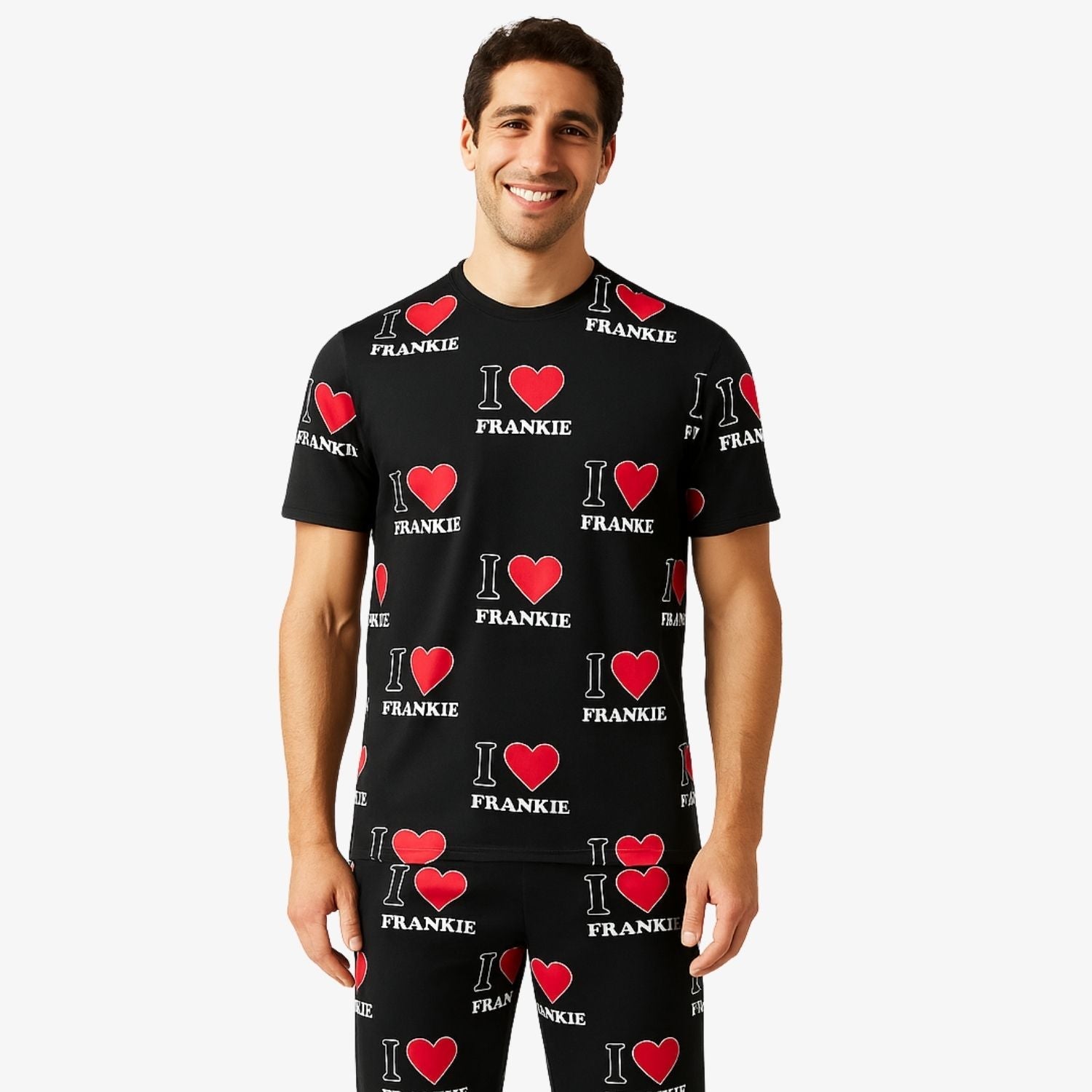 Men's I Heart Name Custom PJs - Pants Set