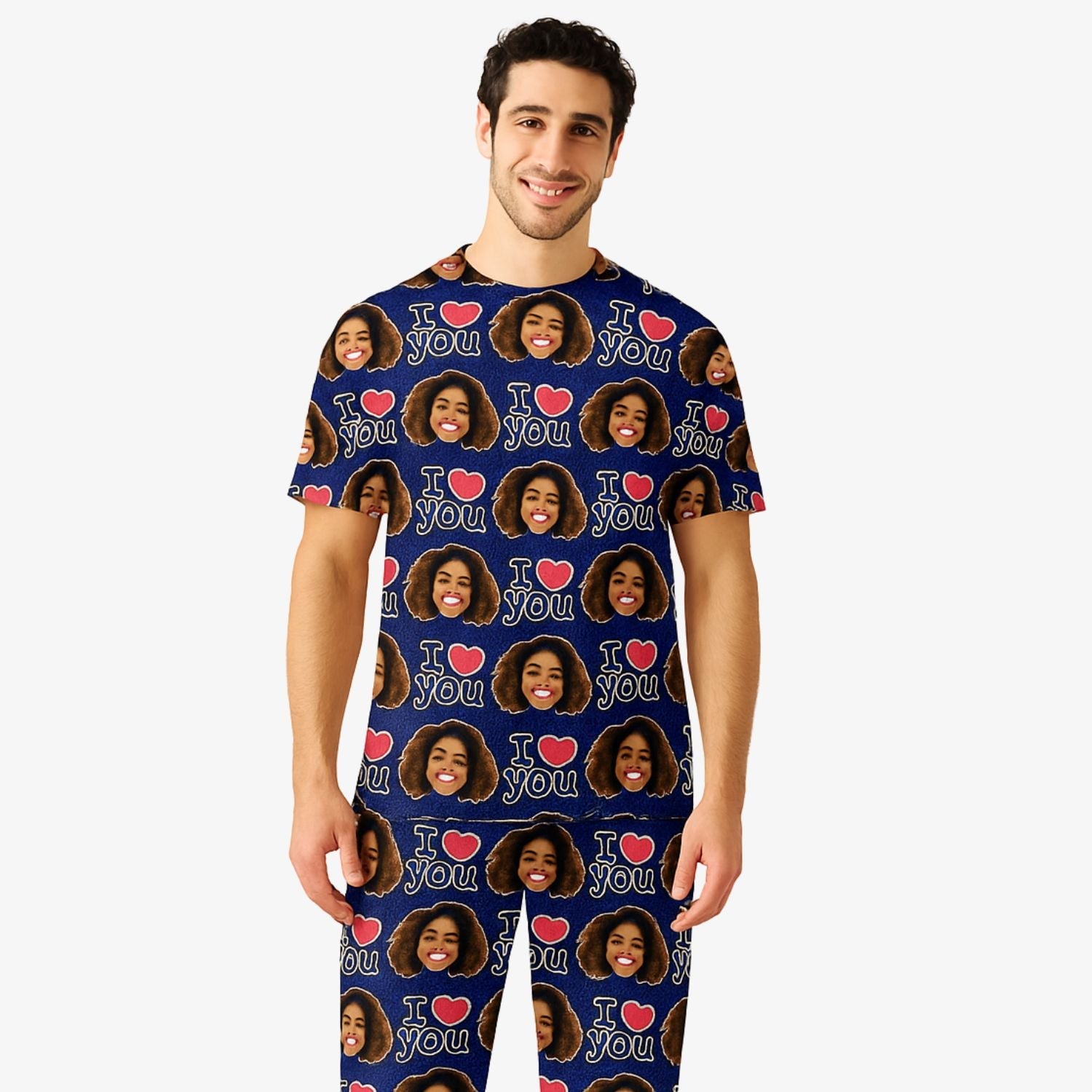 Men's I Heart You Custom Pajamas