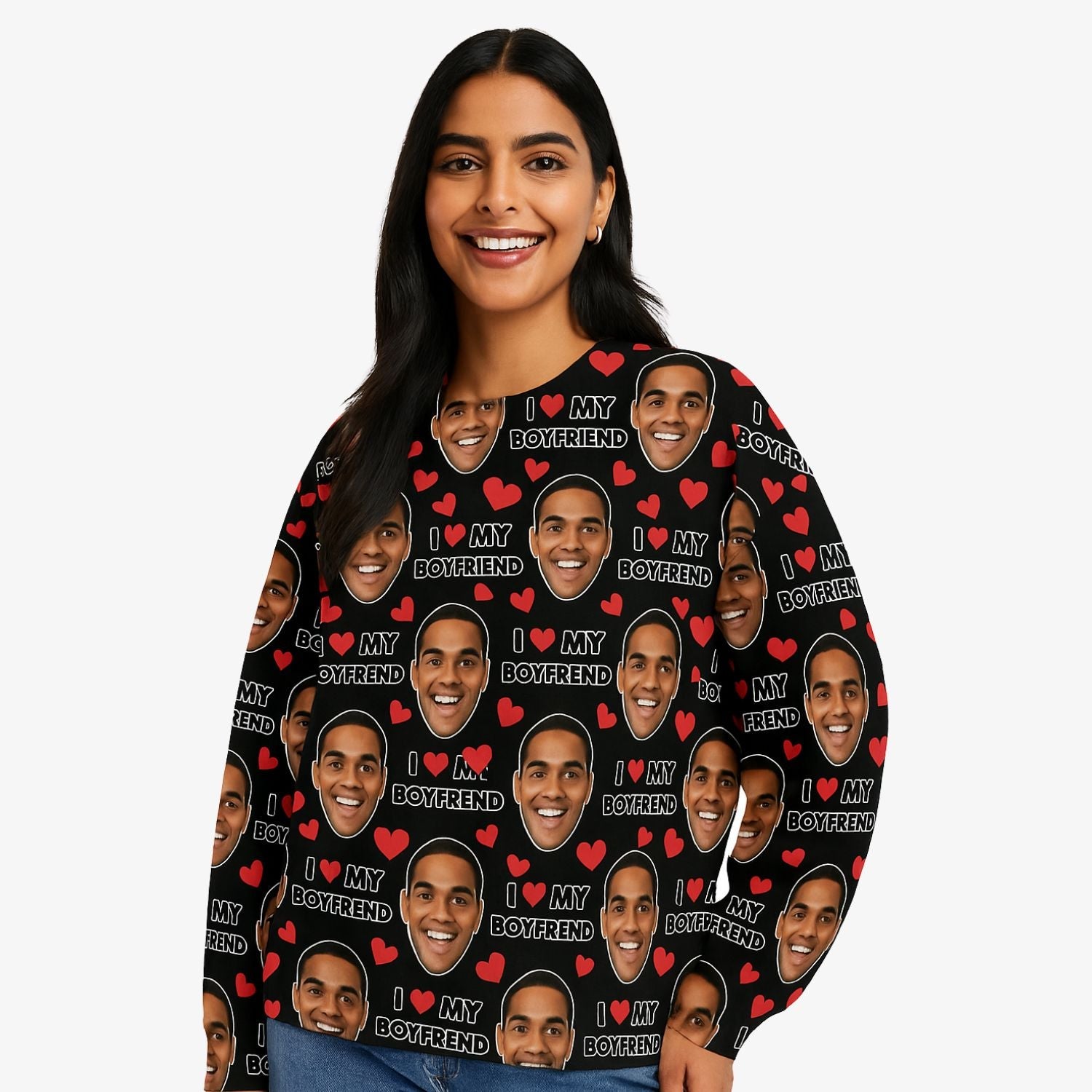 I Love My Boyfriend Custom Sweatshirt
