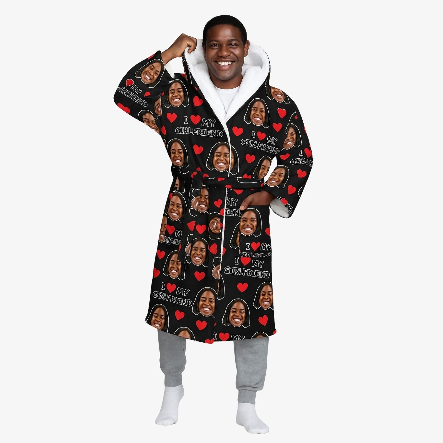 I Love My Girlfriend Custom Robe