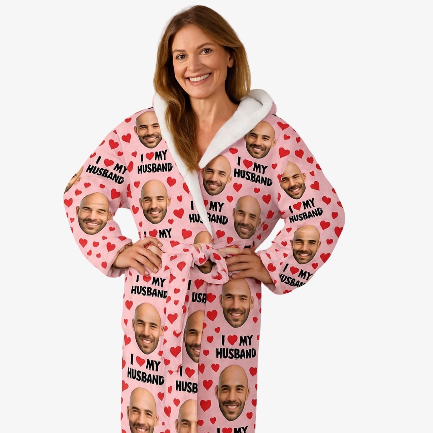 I Love My Husband Custom Robe