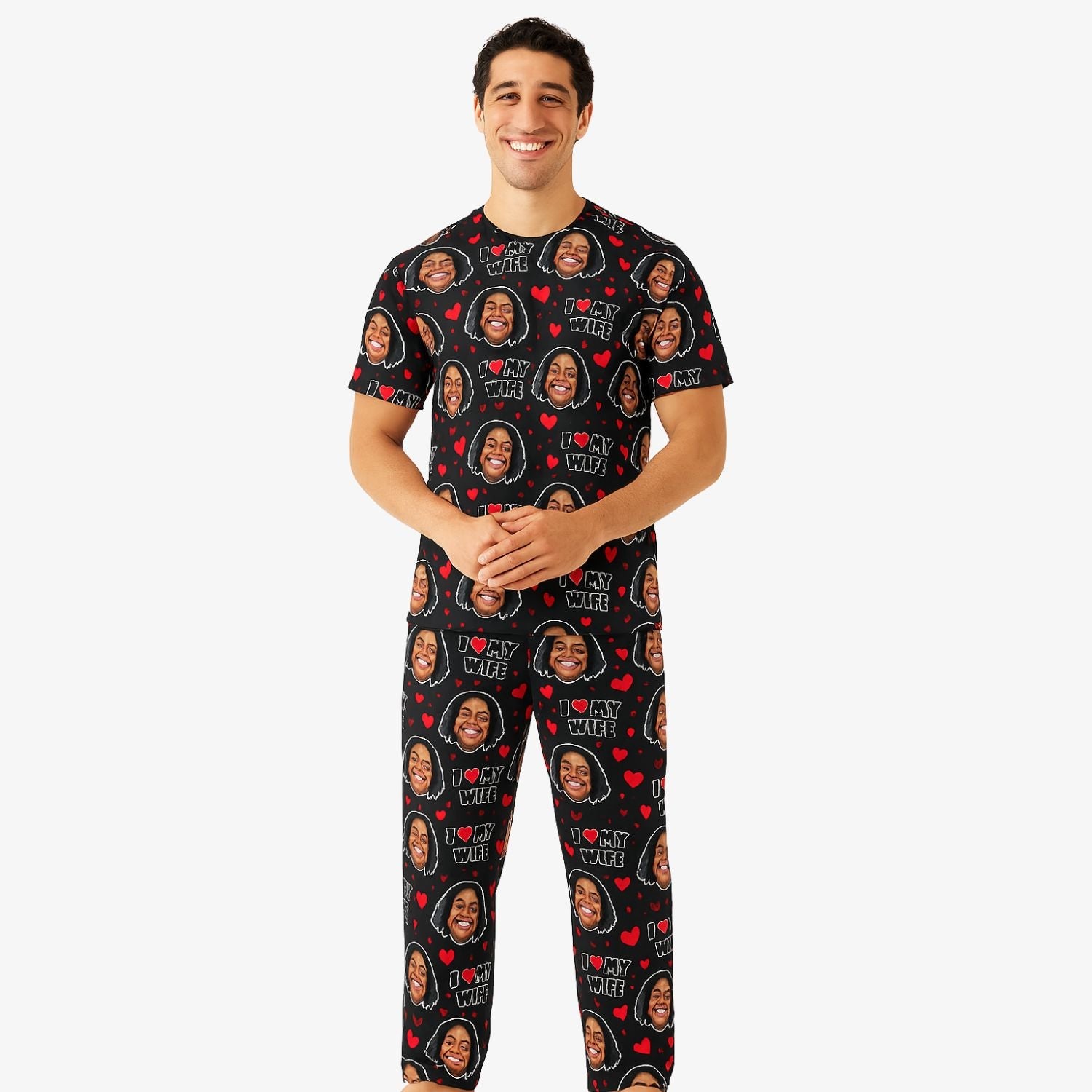 Men's I Love My Wife Pajamas - Pants Set