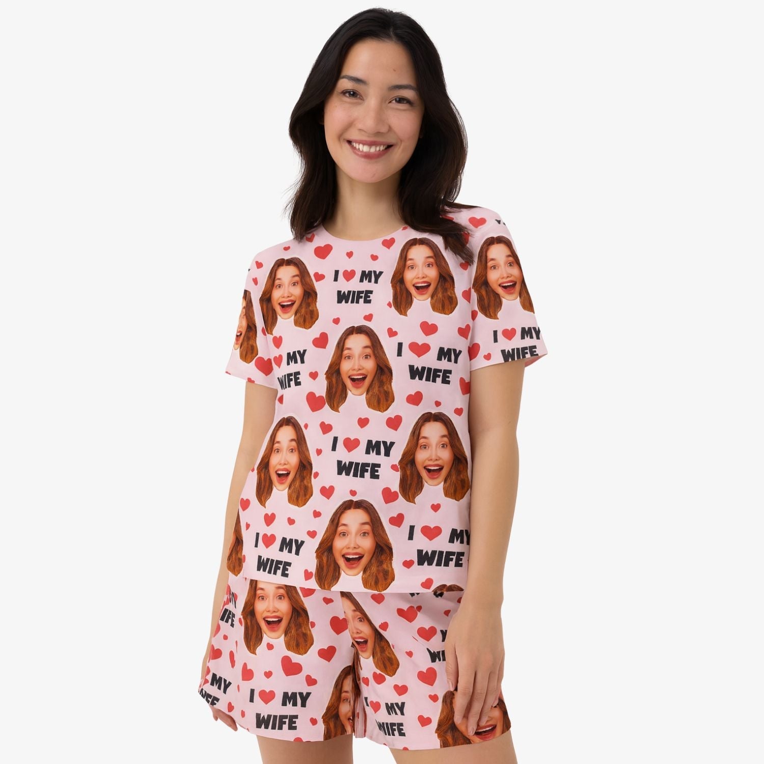 Women's custom  I Love My Wife PJs
