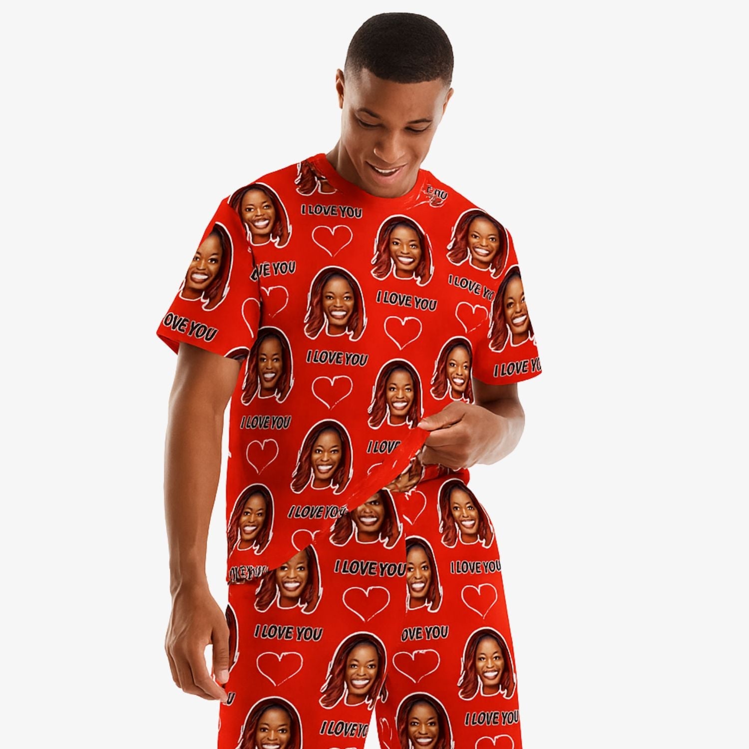 Men's I Love You Custom Pajamas