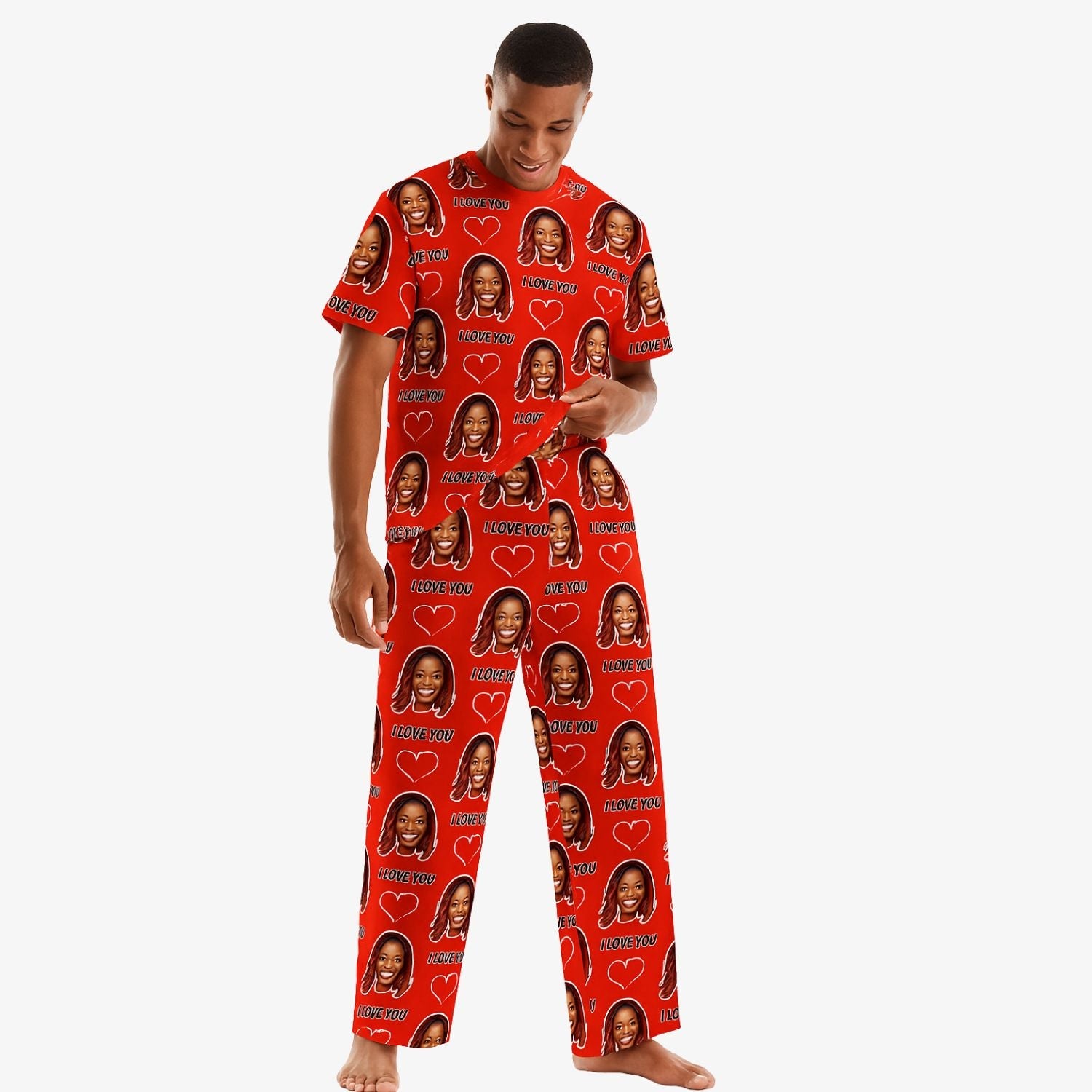 Men's I Love You Custom PJs