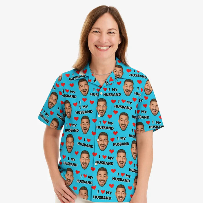 I Love My Husband Custom Hawaiian Shirt