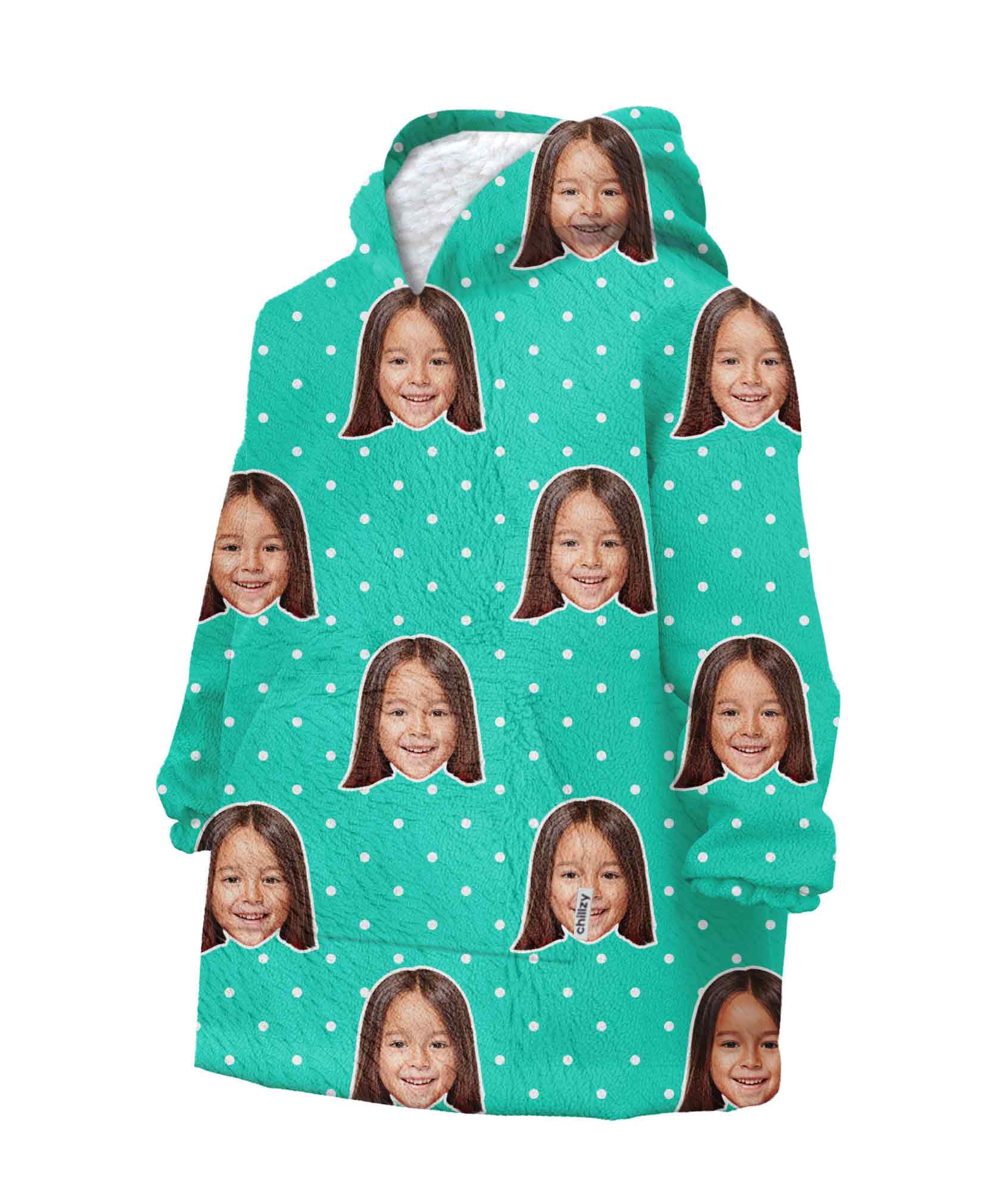 Spotty Kids Kids Hoodie Blanket