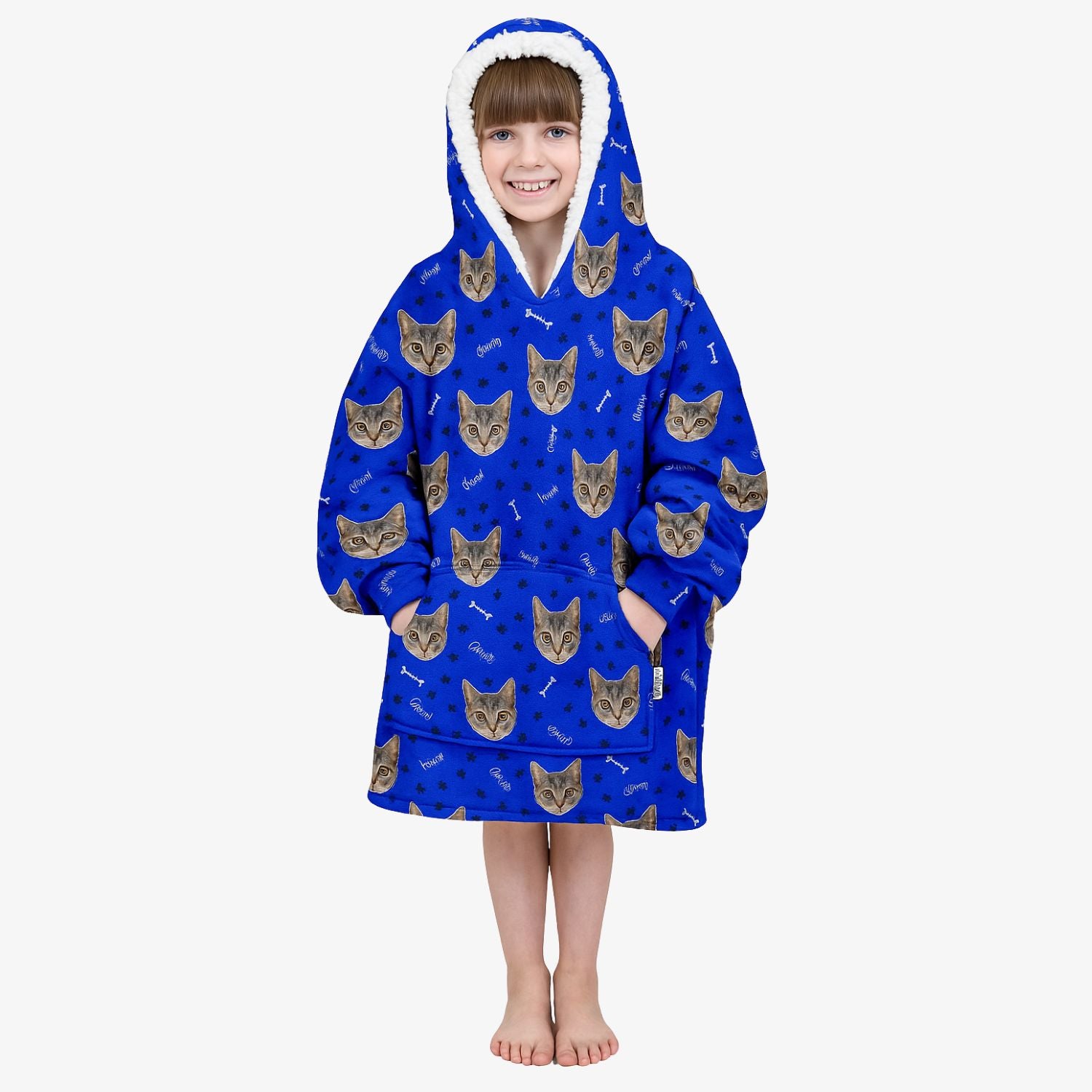 Your Cat Chillzy Kids Hoodie Blanket