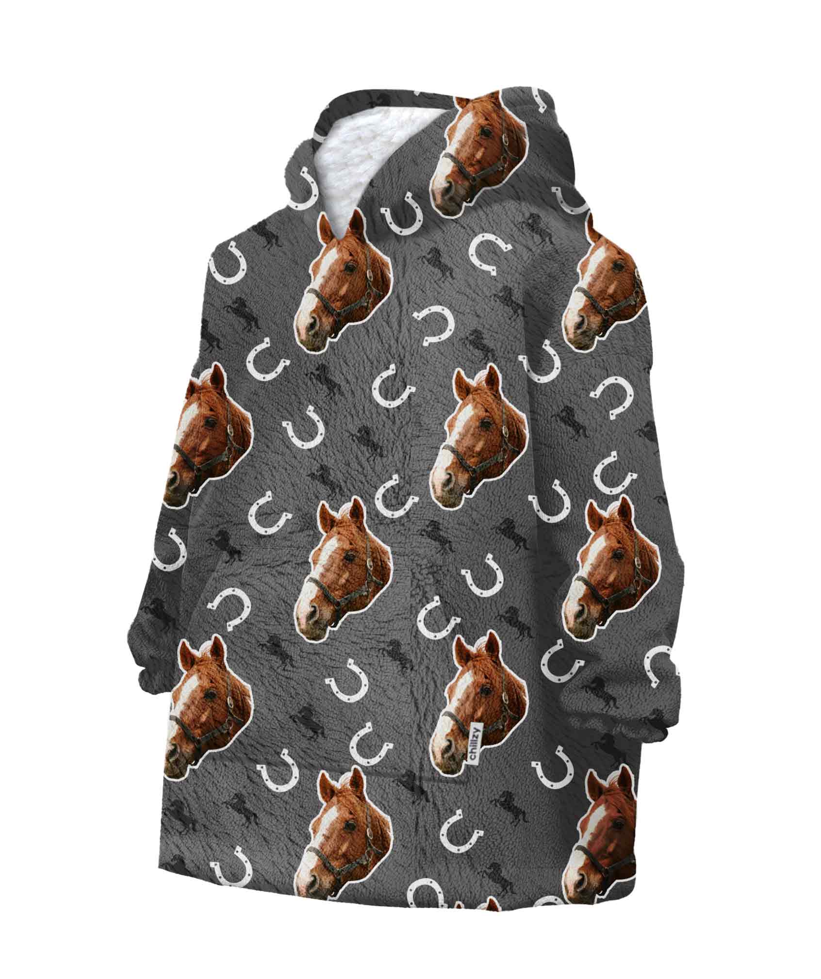 Your Horse Chillzy Kids Hoodie Blanket