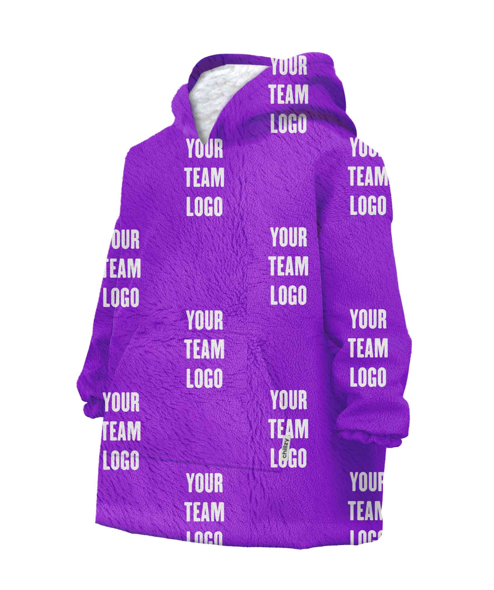 Your Team Logo Chillzy Kids Hoodie Blanket
