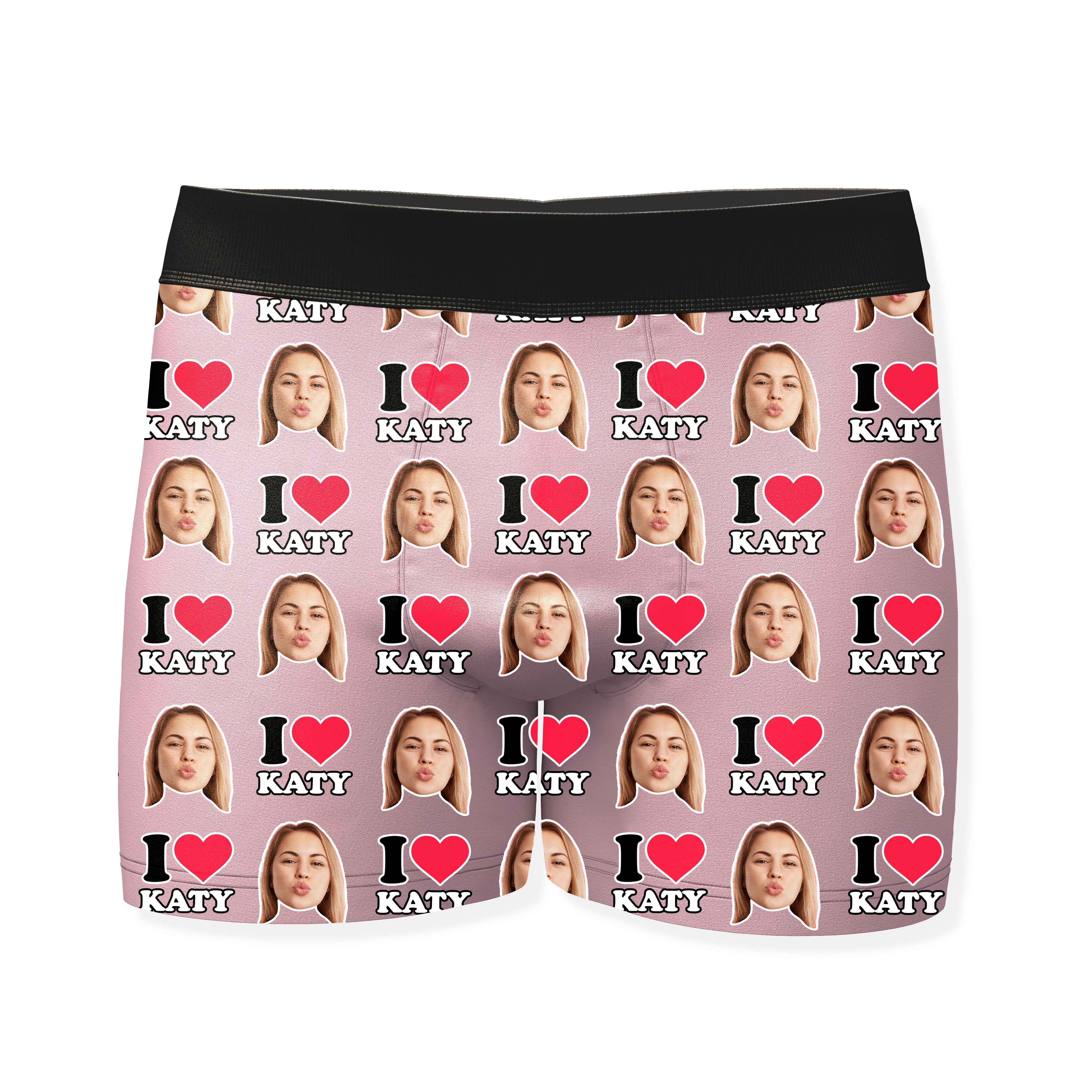 I Heart Name Boxers Personalized With Your Face