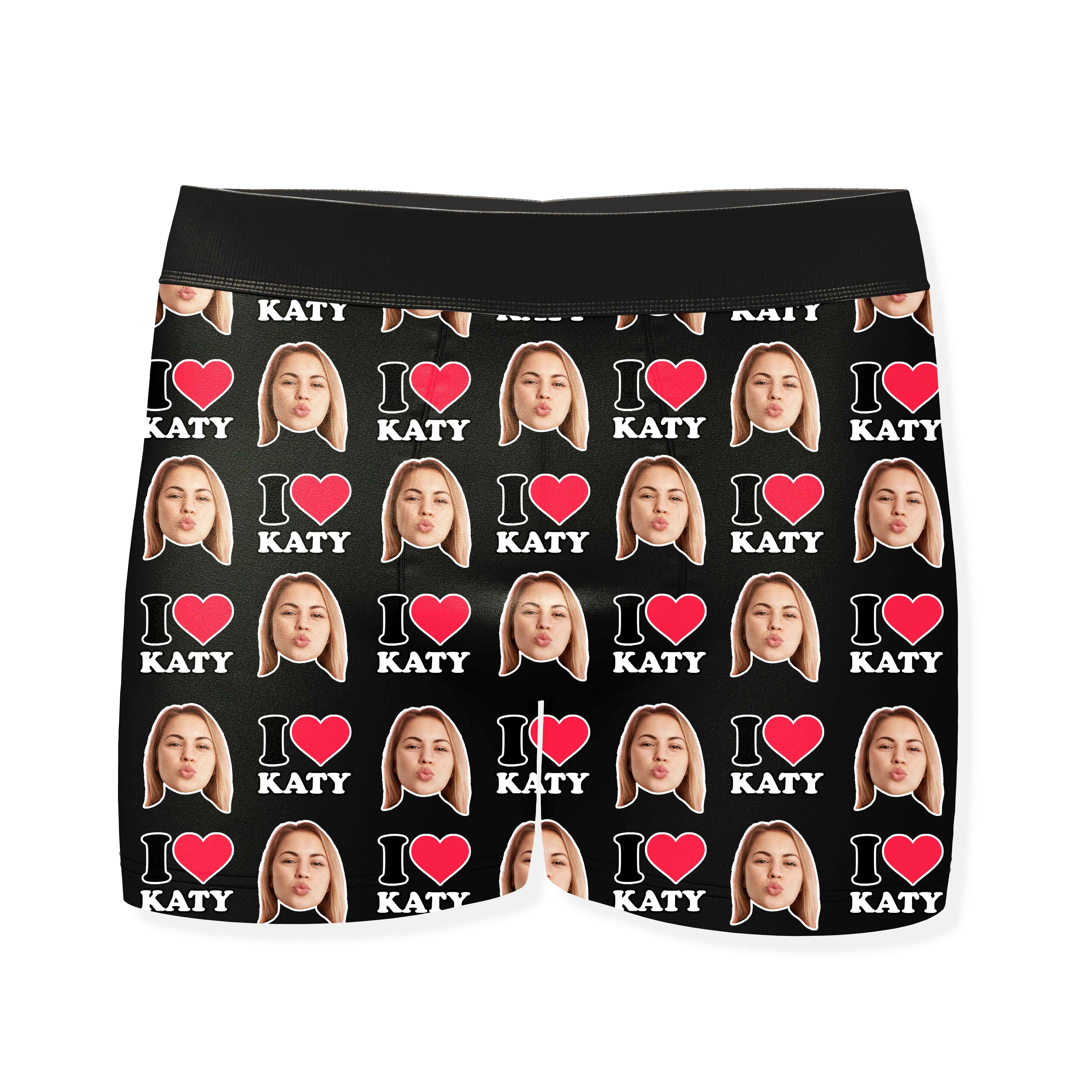 I Heart Name Boxers Personalized With Your Face