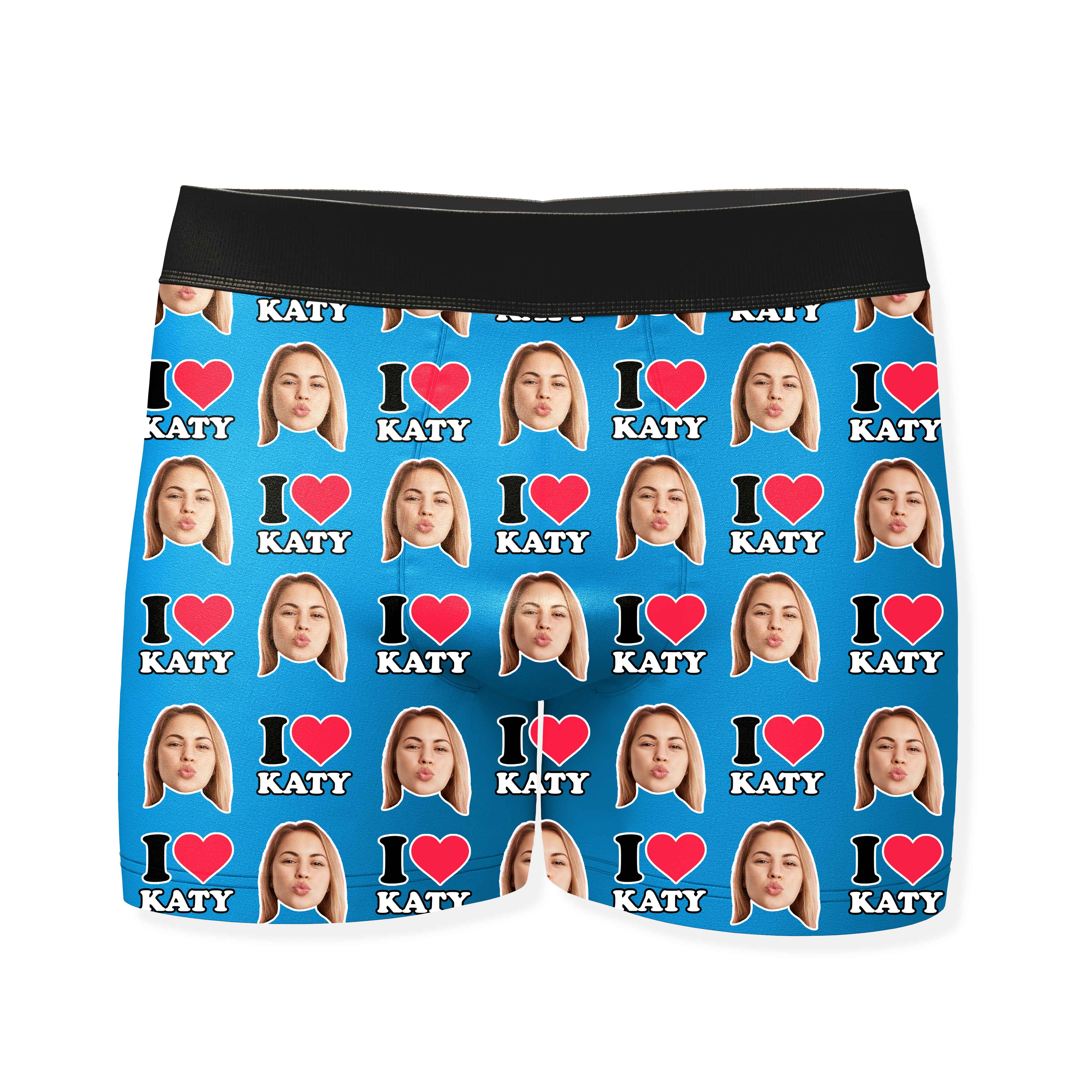 I Heart Name Boxers Personalized With Your Face
