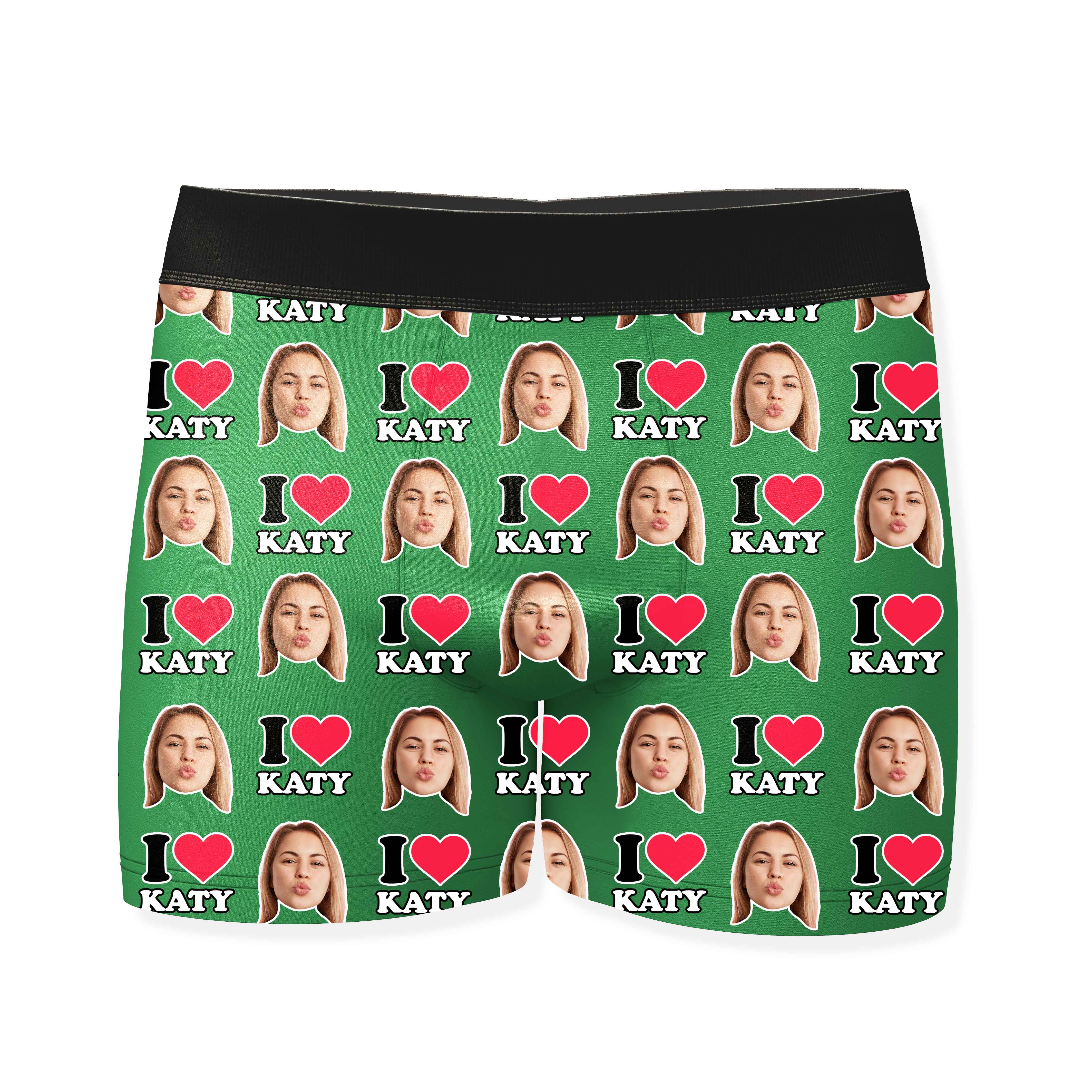 I Heart Name Boxers Personalized With Your Face