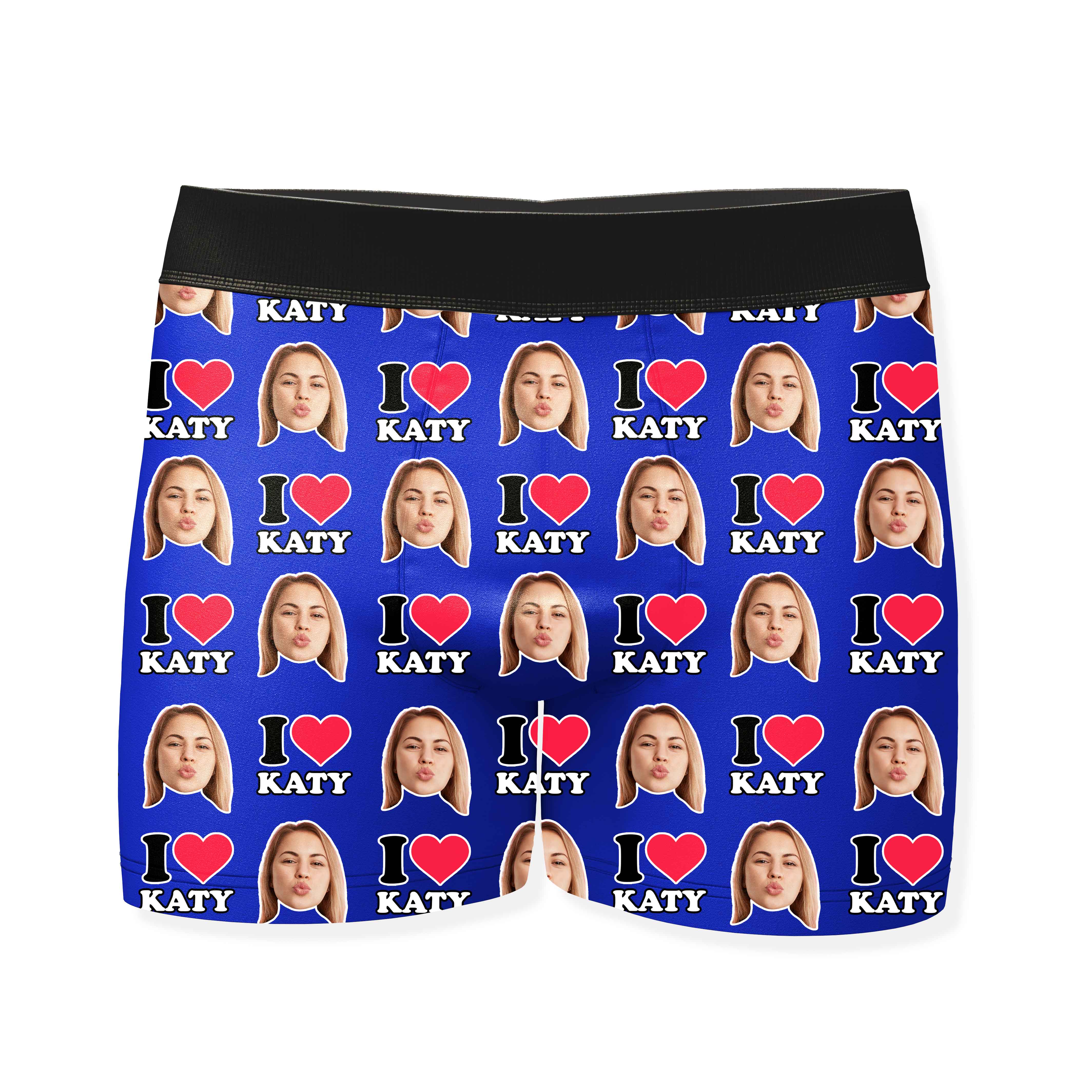 I Heart Name Boxers Personalized With Your Face