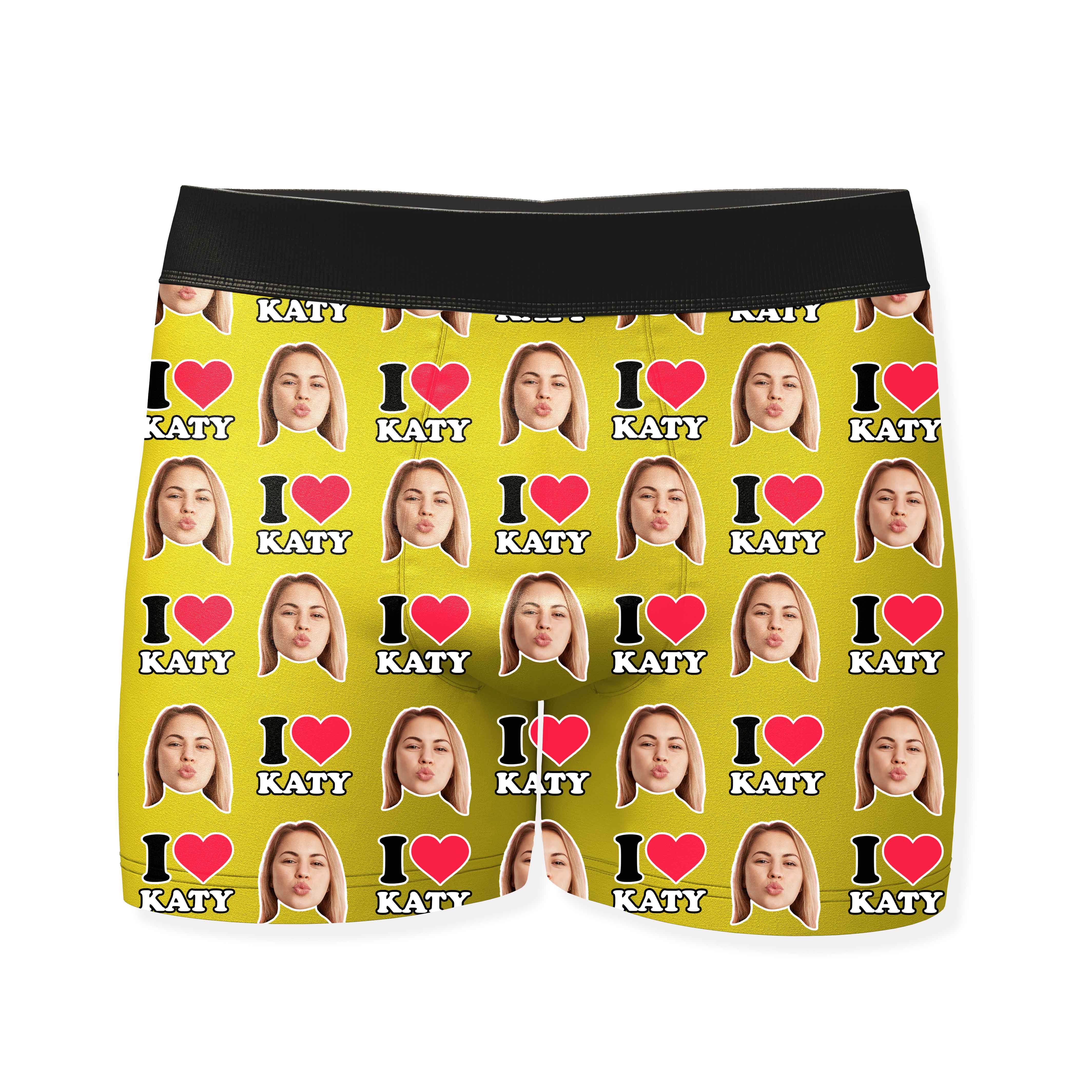 I Heart Name Boxers Personalized With Your Face